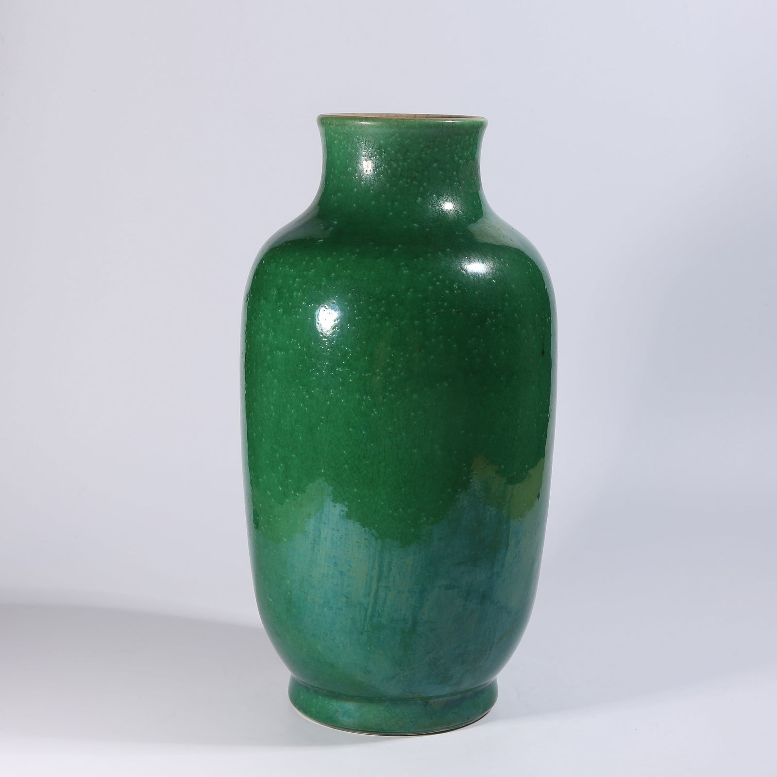 A GREEN-GLAZED LANTERN-SHAPED VASE (1 of 9)