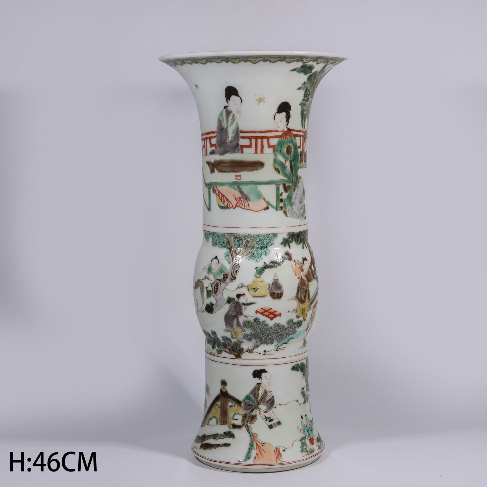 A WUCAI HU VASE WITH FIGURAL STORY SCENES (1 of 9)