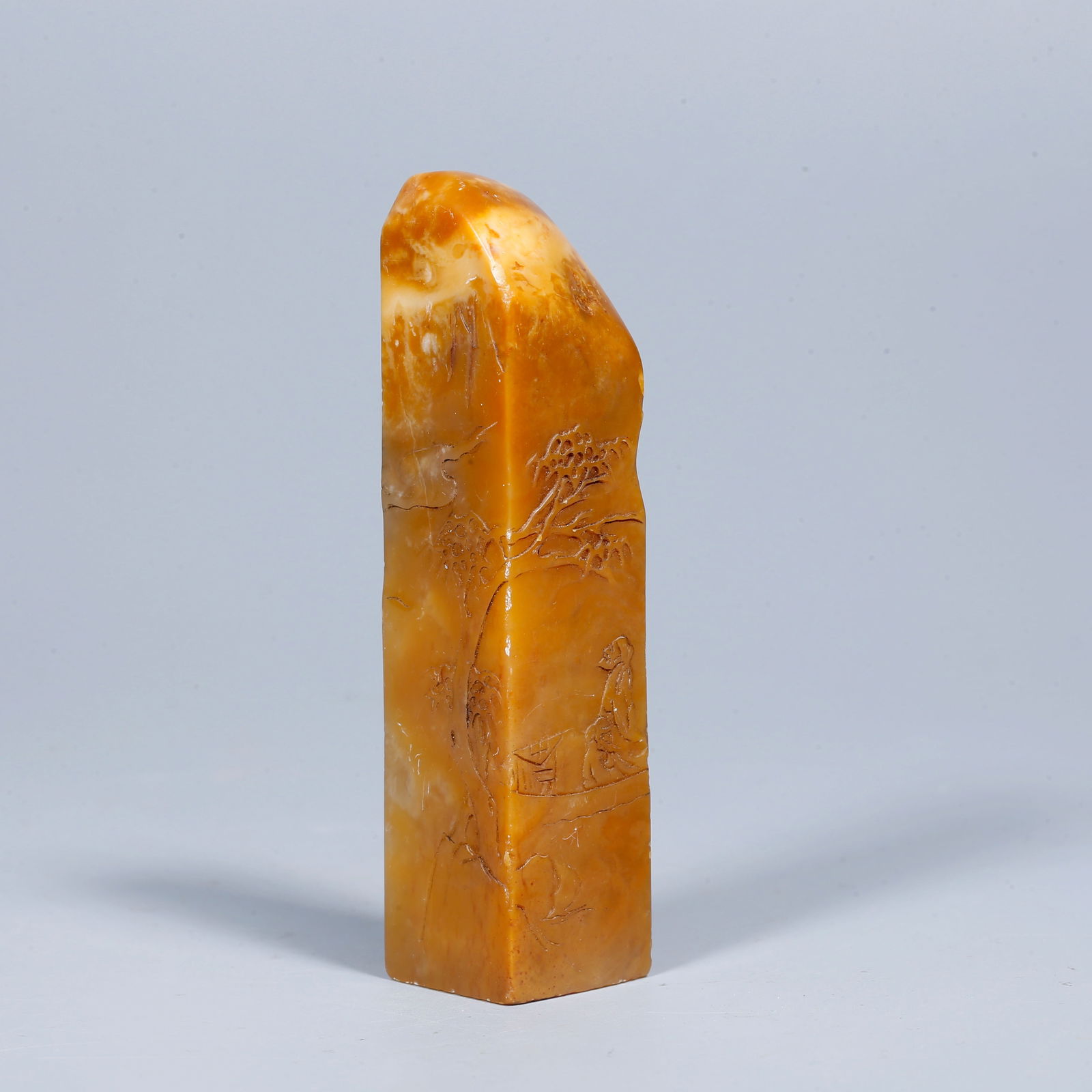 A SHOUSHAN STONE SEAL WITH FLORAL DESIGN (1 of 9)