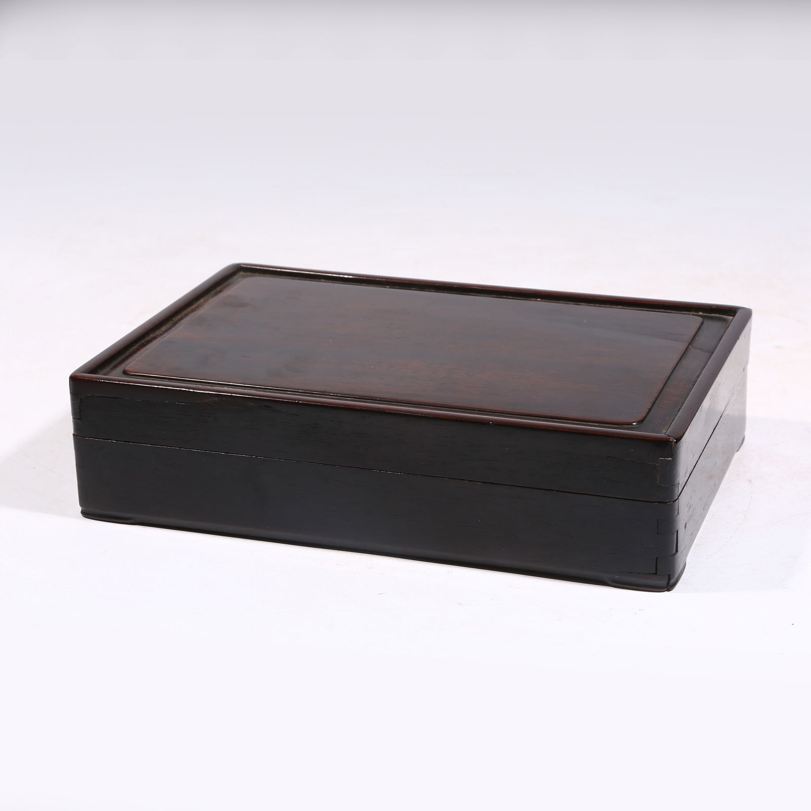 A ZITAN WOOD SQUARE COVERED BOX (1 of 8)