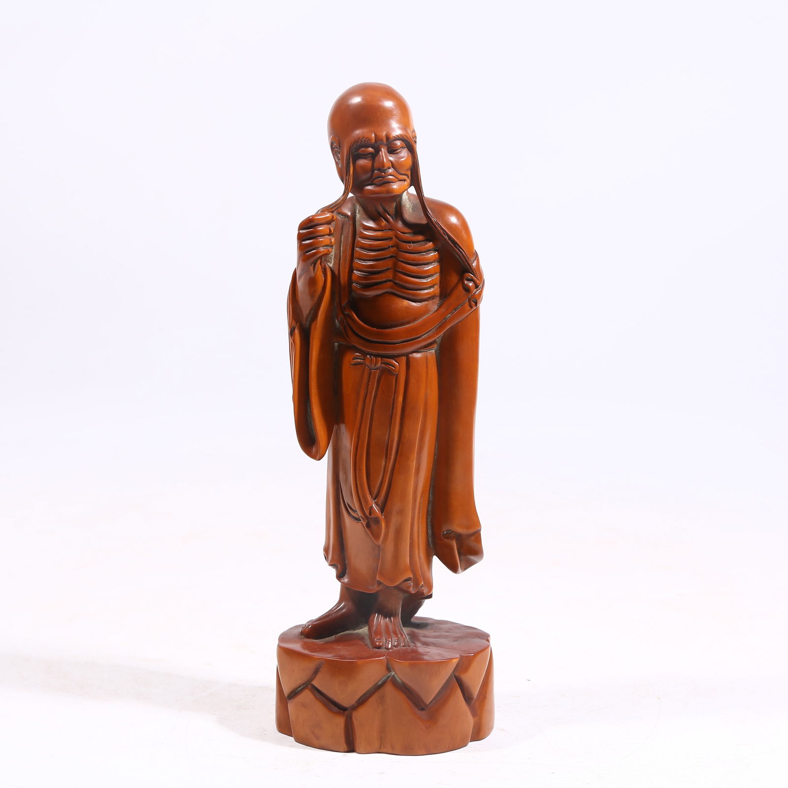 A HUANGHUALI WOOD STANDING BUDDHA STATUE (1 of 8)