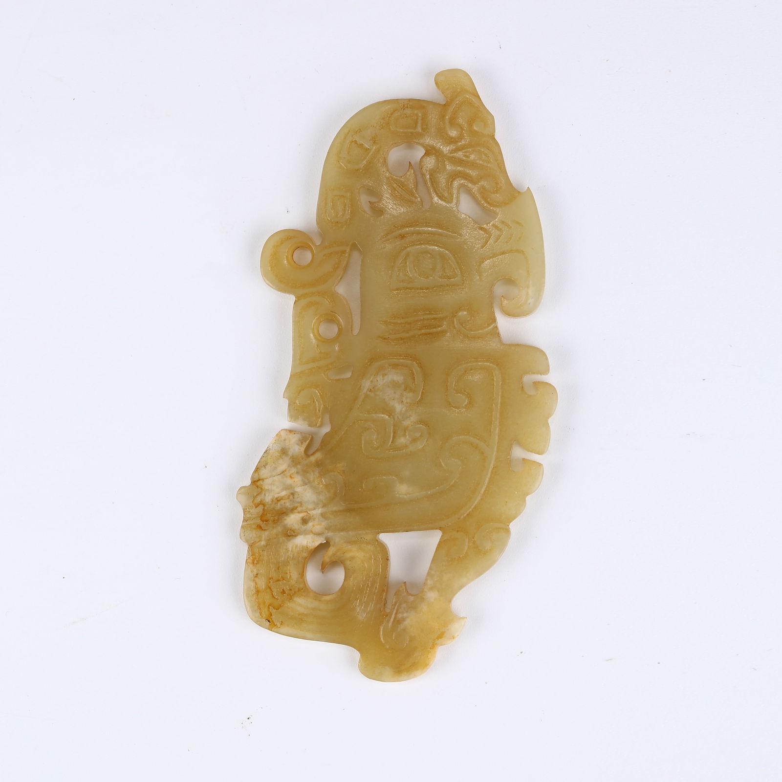 A ANCIENT JADE CELESTIAL ROOSTER PATTERN PENDANT (1 of 7)