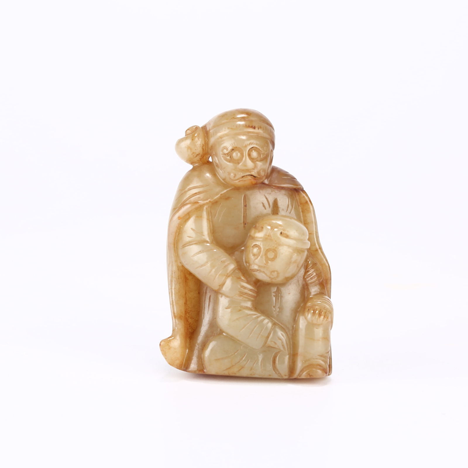 A HETIAN JADE CENTRAL ASIAN FIGURE ORNAMENT (1 of 8)