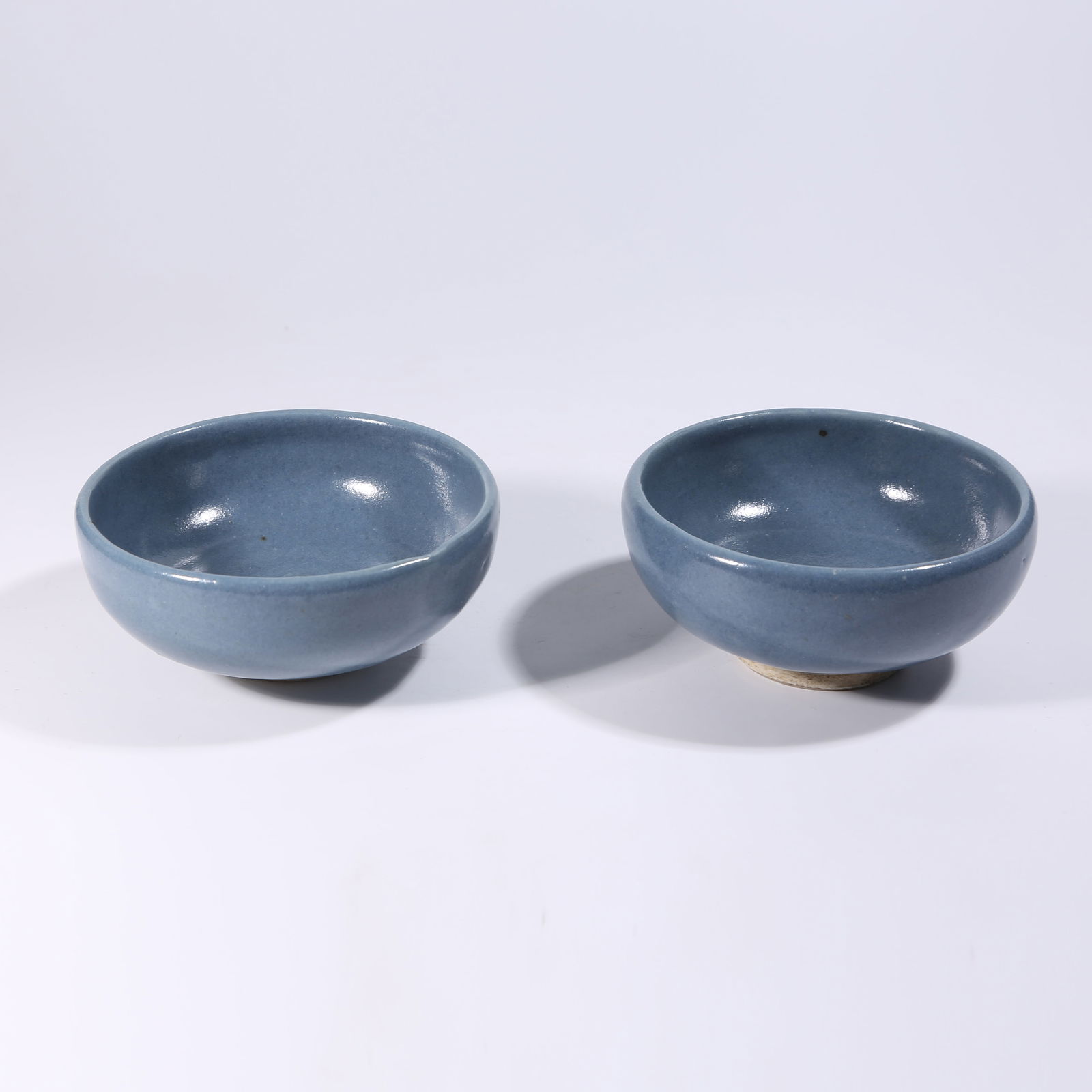 A SET OF TEA CUPS WITH JI-LAN GLAZE AND RAISED FLORAL DECORATION (1 of 9)