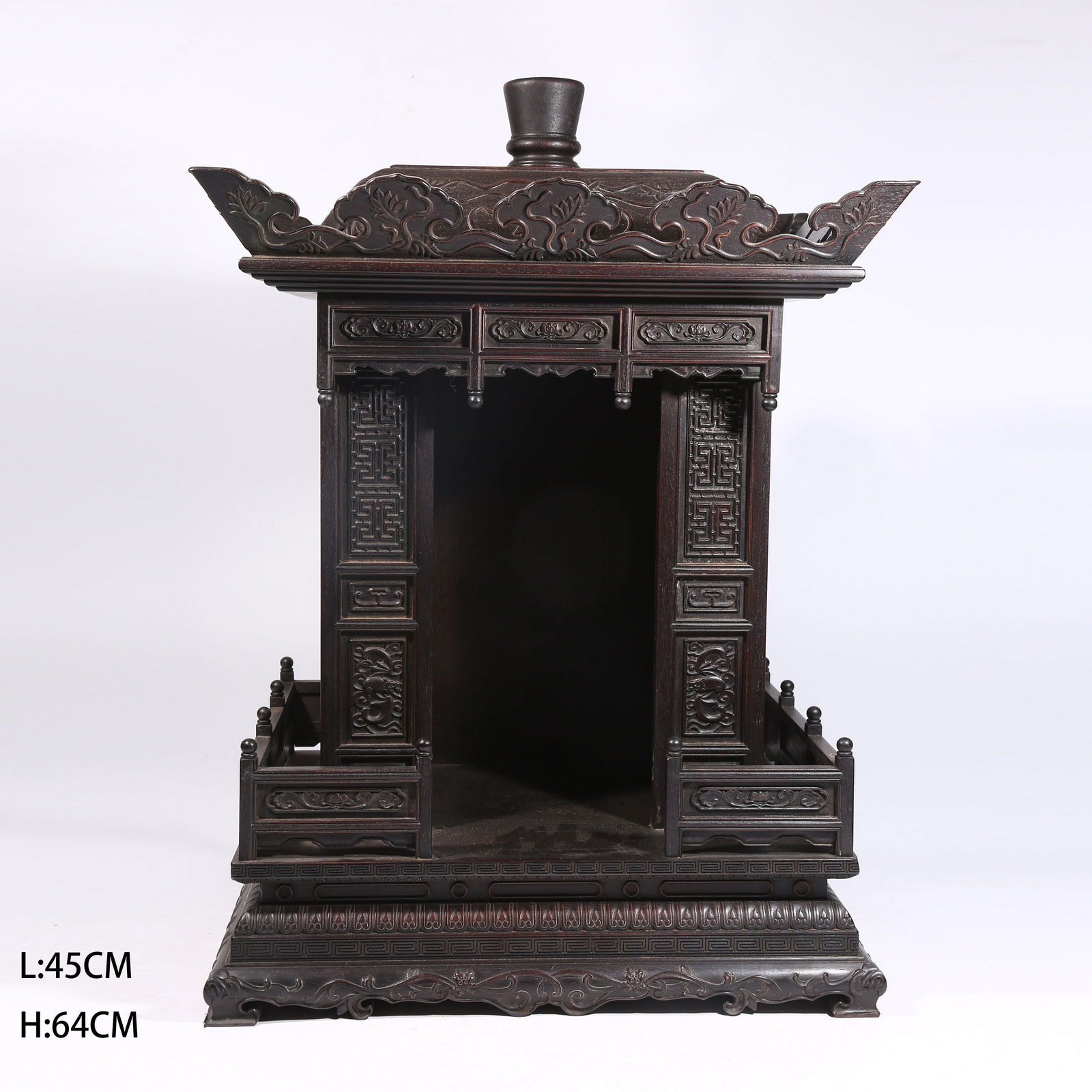 A ZITAN WOOD BUDDHIST SHRINE (1 of 9)
