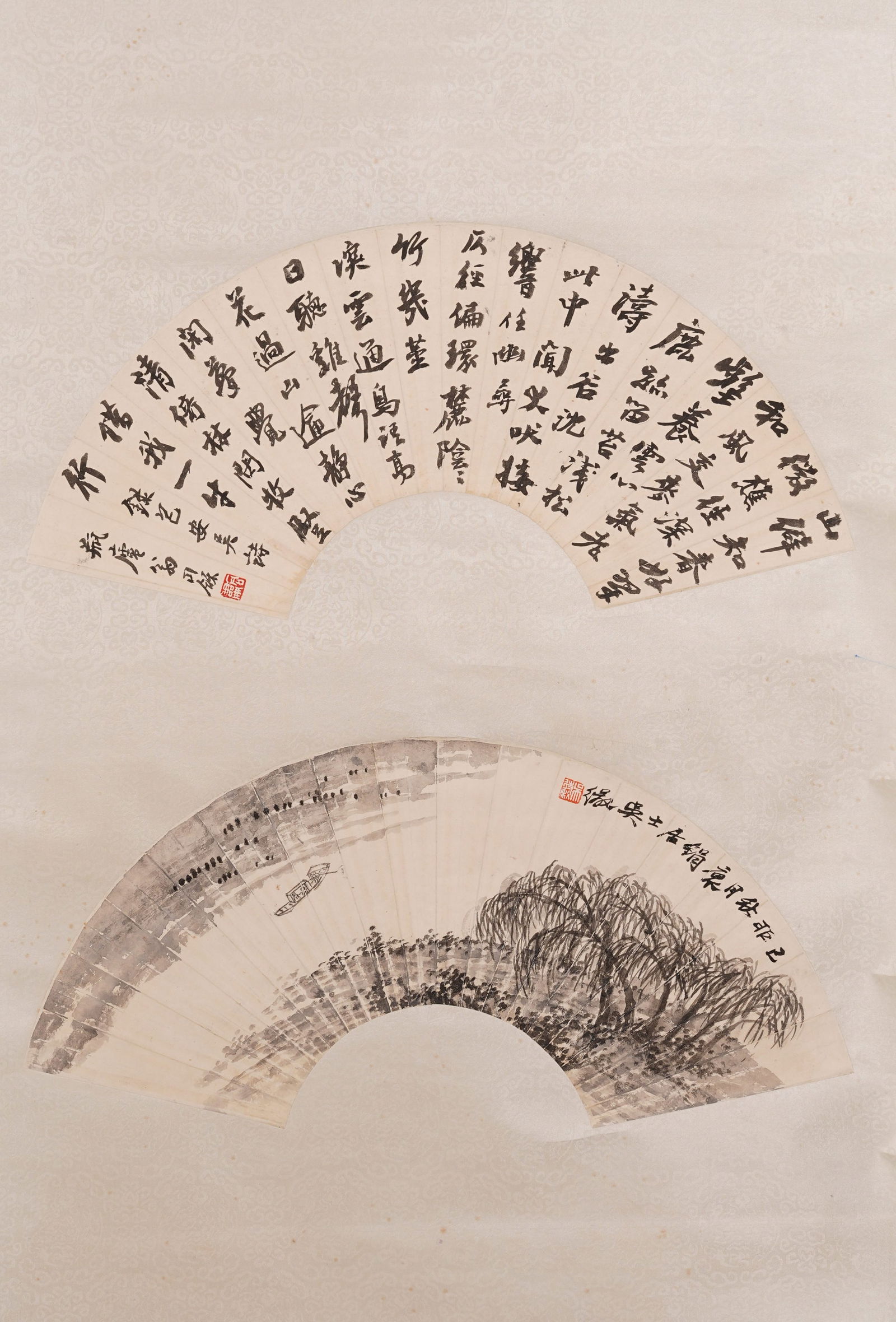 A LANDSCAPE PAINTING ON PAPER BY WU ZHENG.吳徵 (1 of 8)