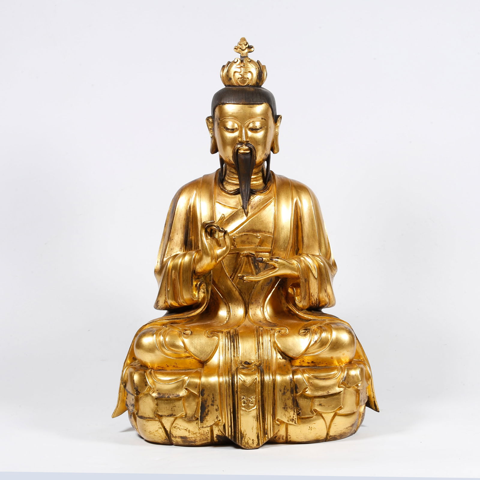A GILT-BRONZE STATUE (1 of 9)