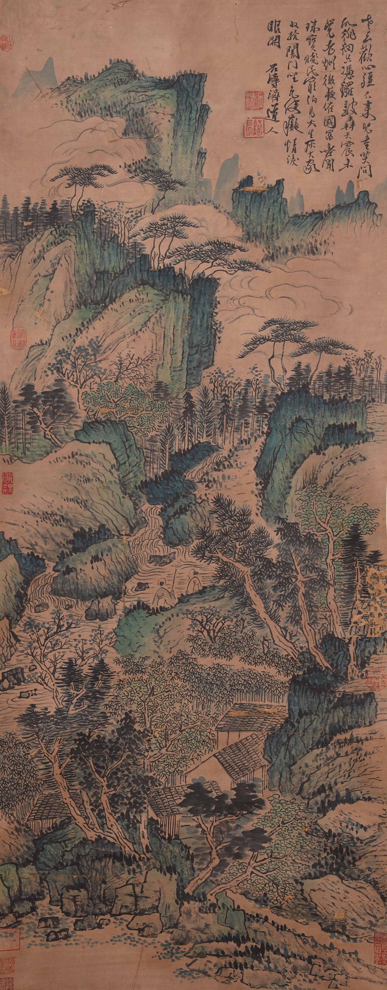A LANDSCAPE PAINTING ON PAPER BY SHITAO.石濤 (1 of 10)