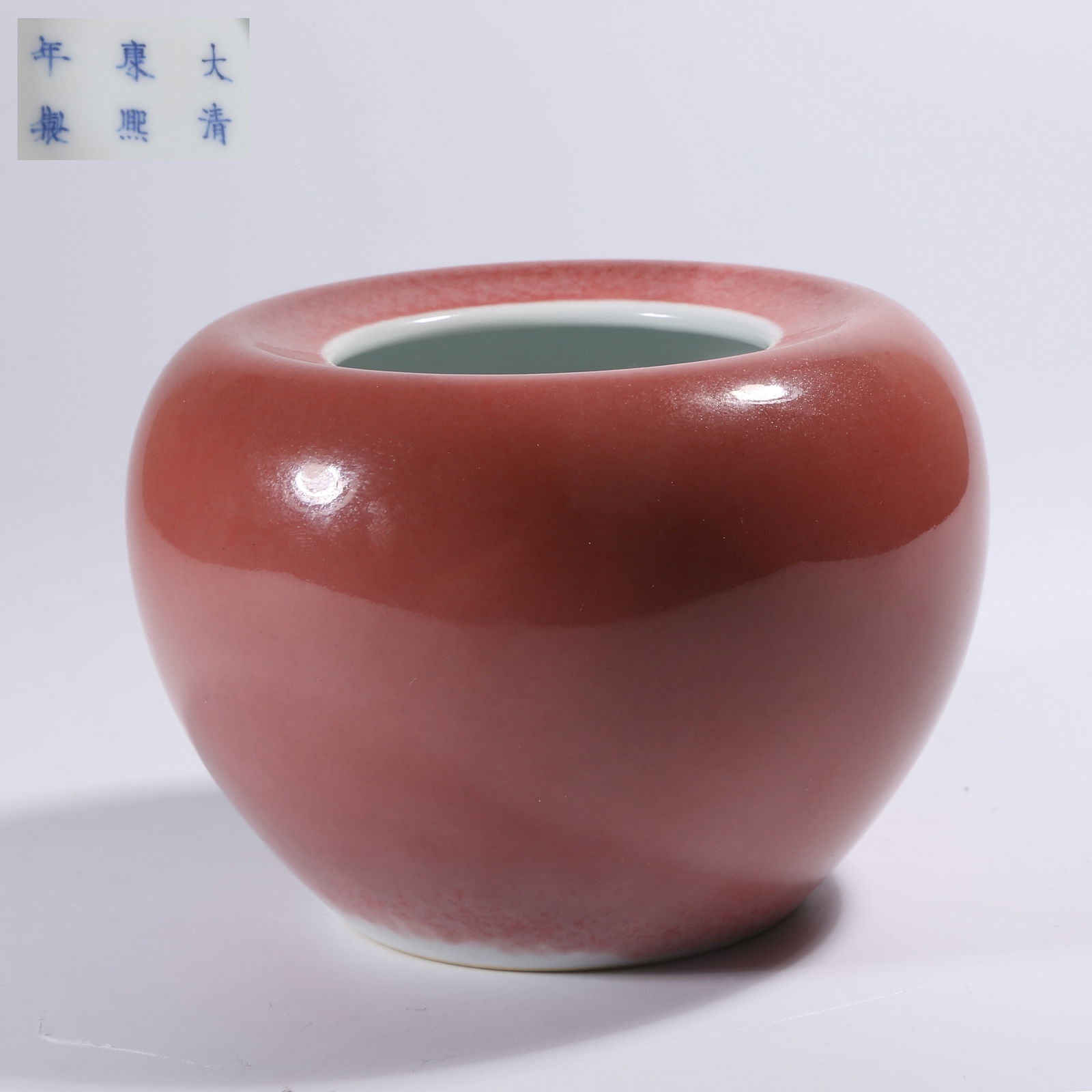 A APPLE-SHAPED ZUN WITH COWPEA-RED GLAZE (1 of 9)