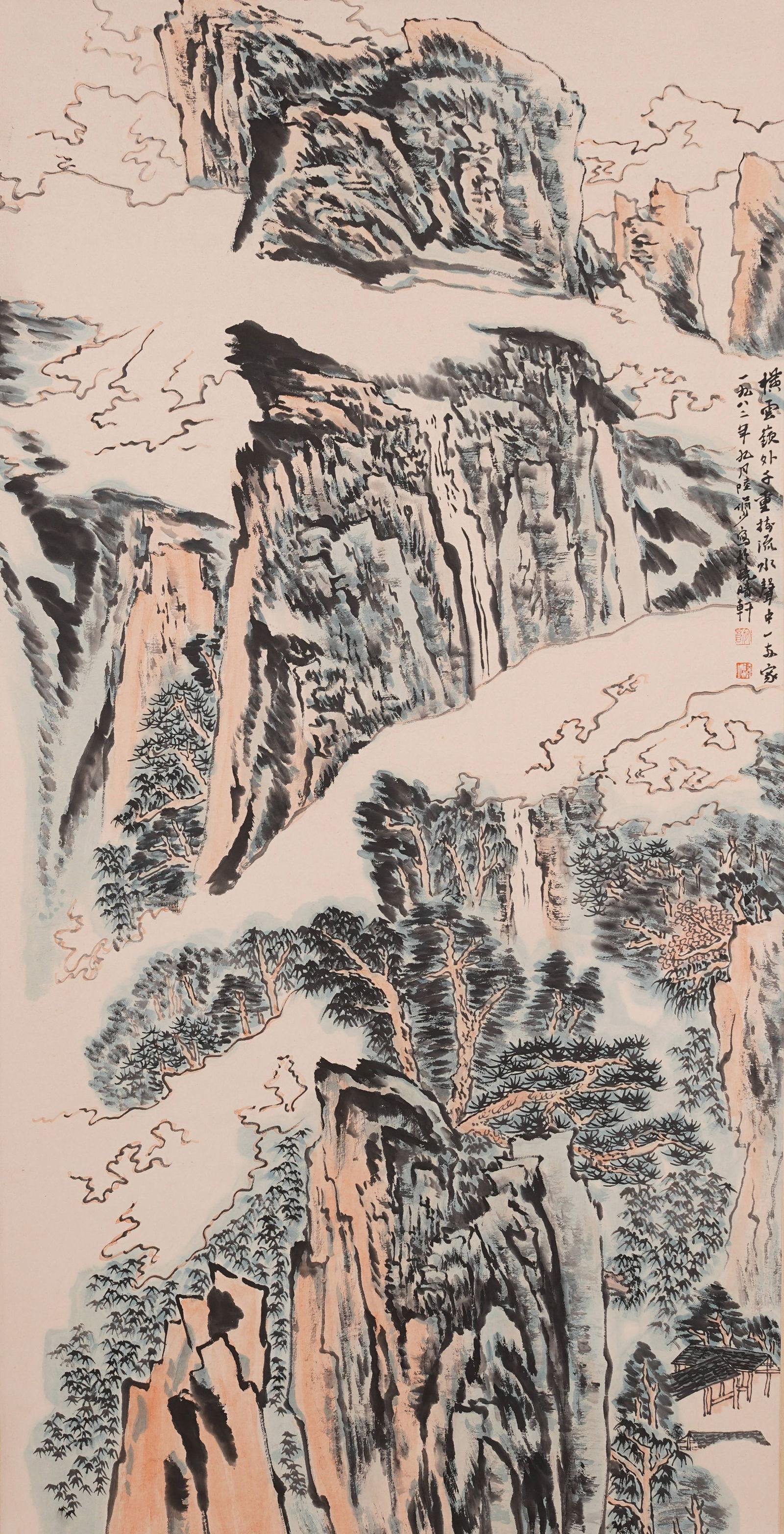 A LANDSCAPE PAINTING ON PAPER BY LU YANSHAO.陸儼少 (1 of 11)