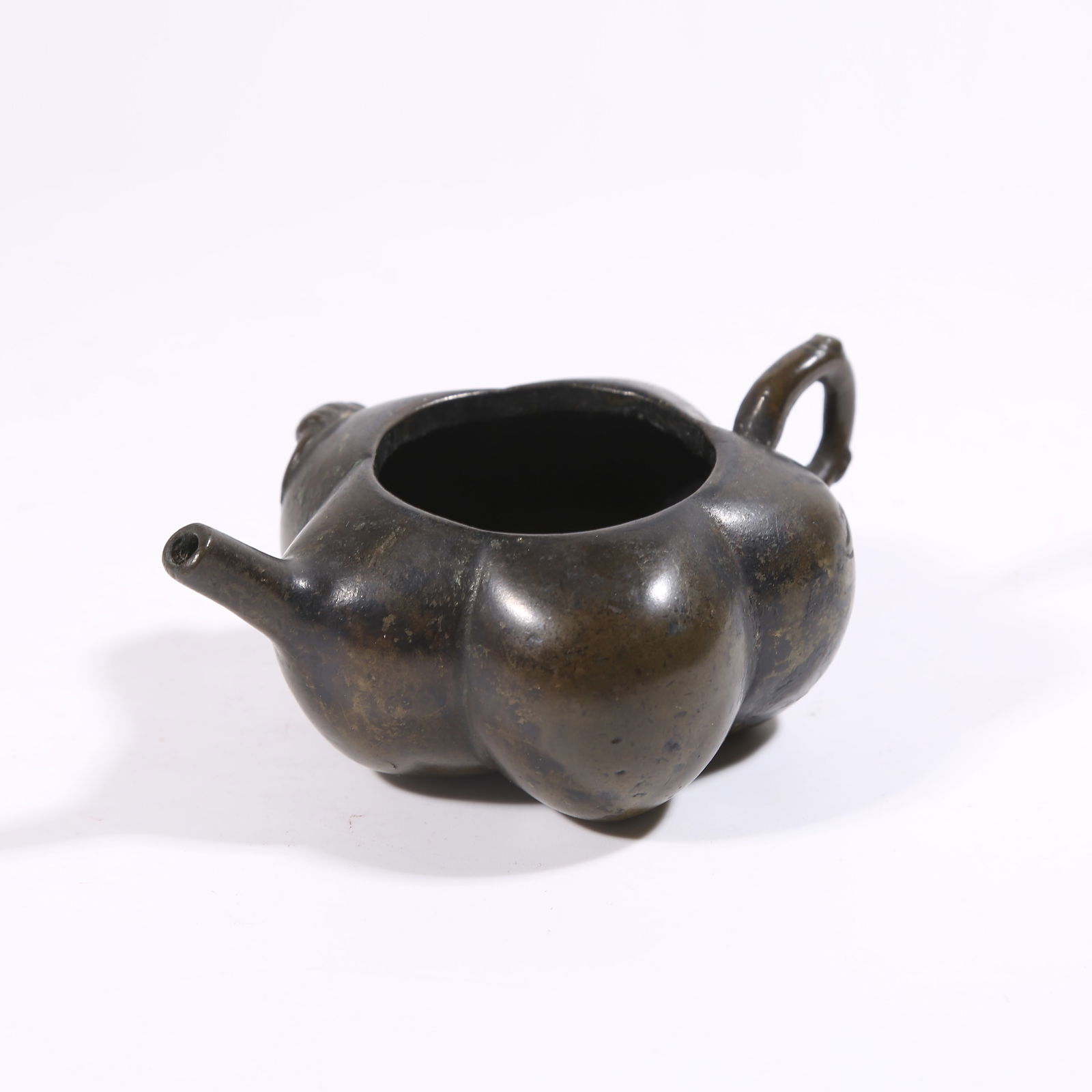 A BRONZE GOURD-SHAPED WATER DROPPER (1 of 8)