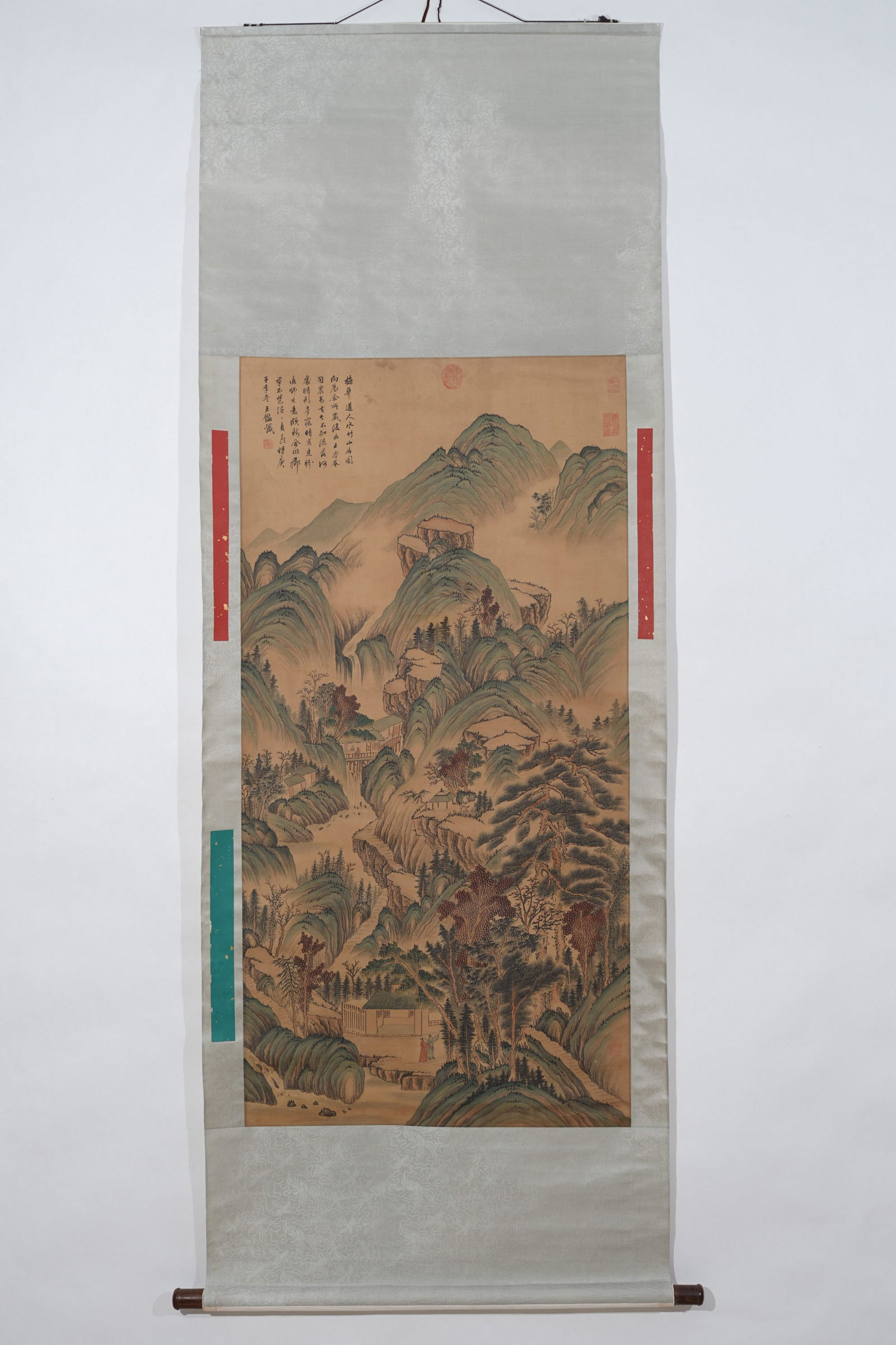 A LANDSCAPE PAINTING ON SILK BY WANG JIAN.王鑒 - 2