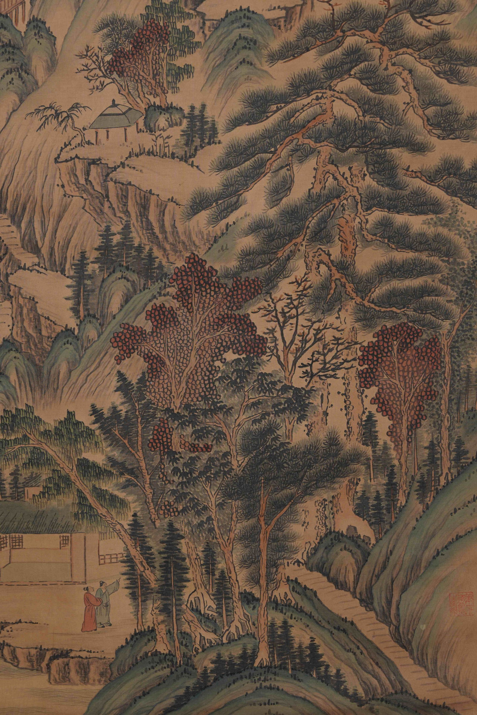 A LANDSCAPE PAINTING ON SILK BY WANG JIAN.王鑒 - 3