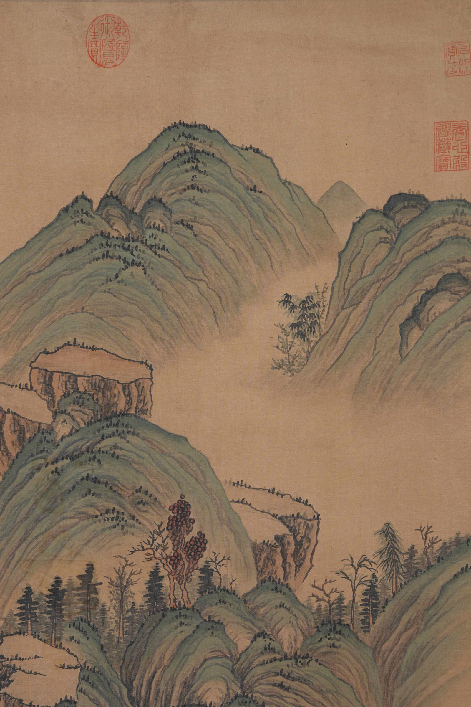 A LANDSCAPE PAINTING ON SILK BY WANG JIAN.王鑒 - 8