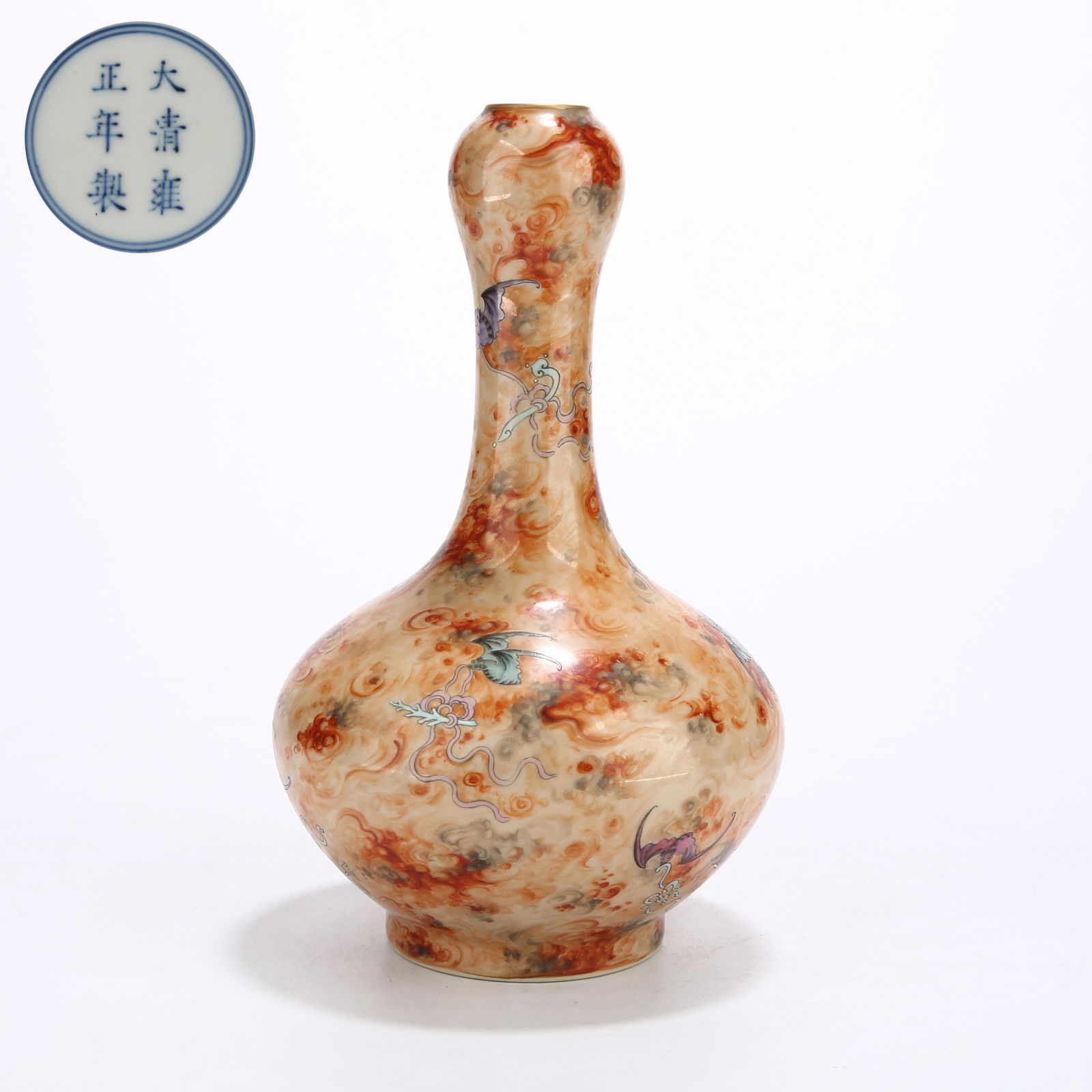 A STONE-PATTERN GLAZED GARLIC-HEAD VASE (1 of 9)