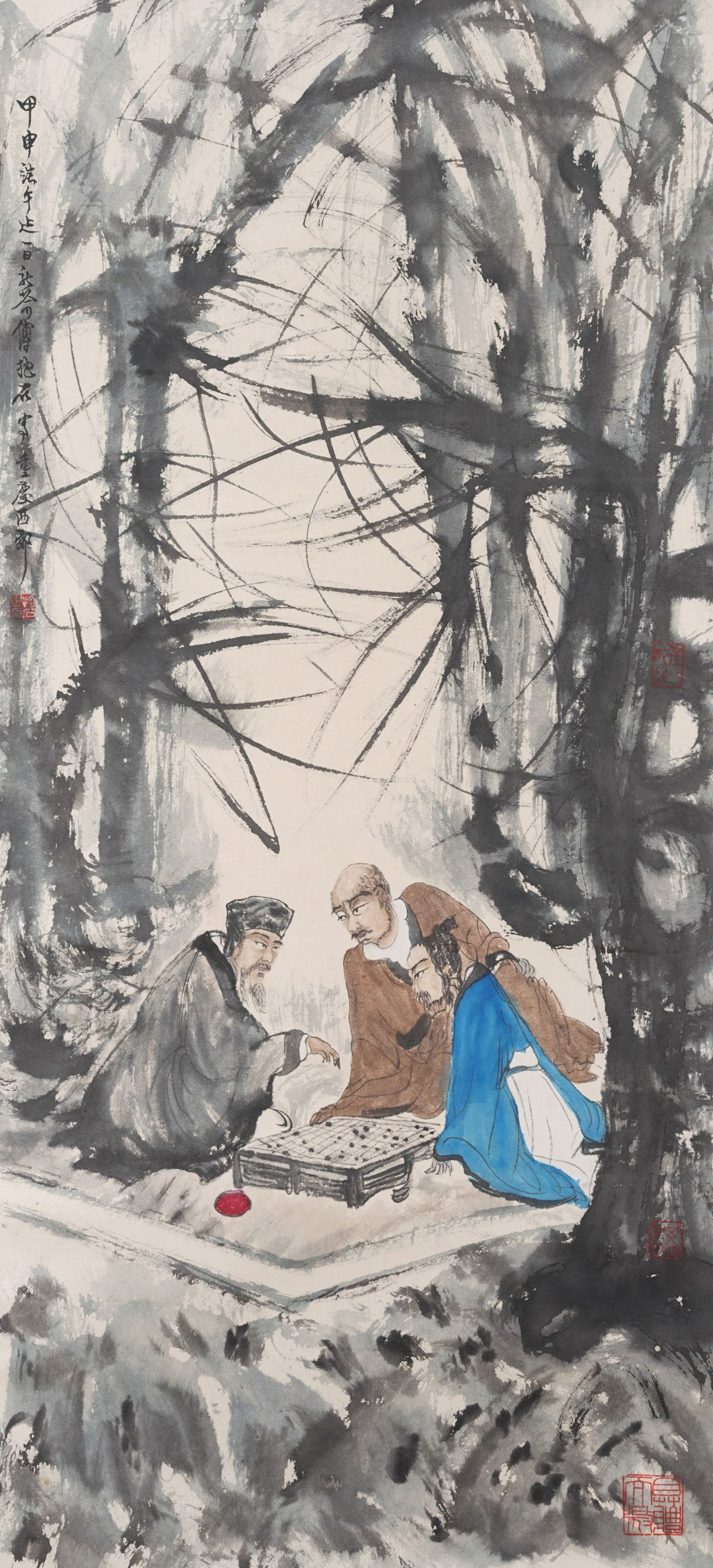 A FIGURE STORY PAINTING ON PAPER BY FU BAOSHI.傅抱石 (1 of 10)