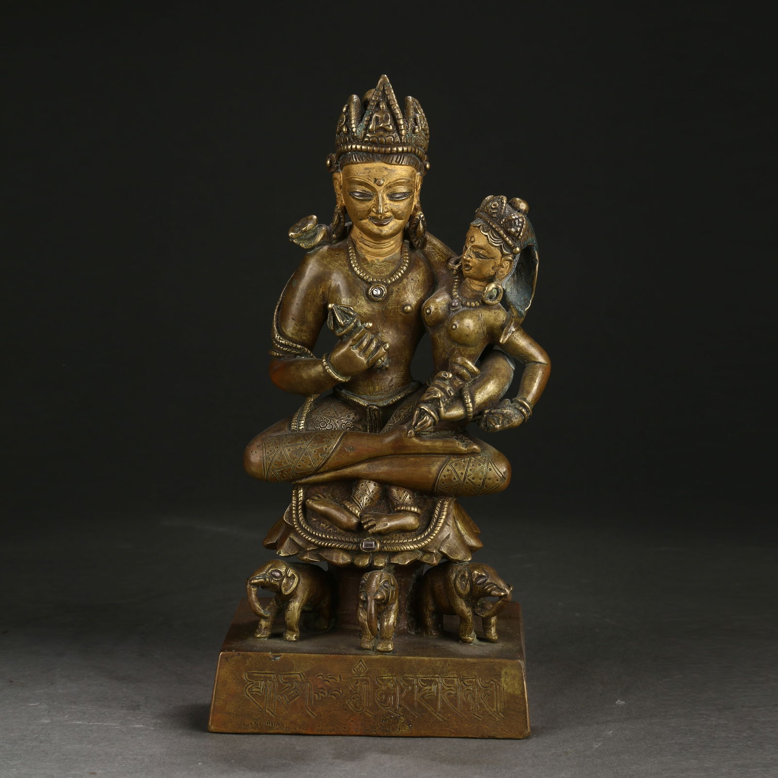 A ALLOY DOUBLE-BODY VAJRASATTVA STATUE (1 of 9)