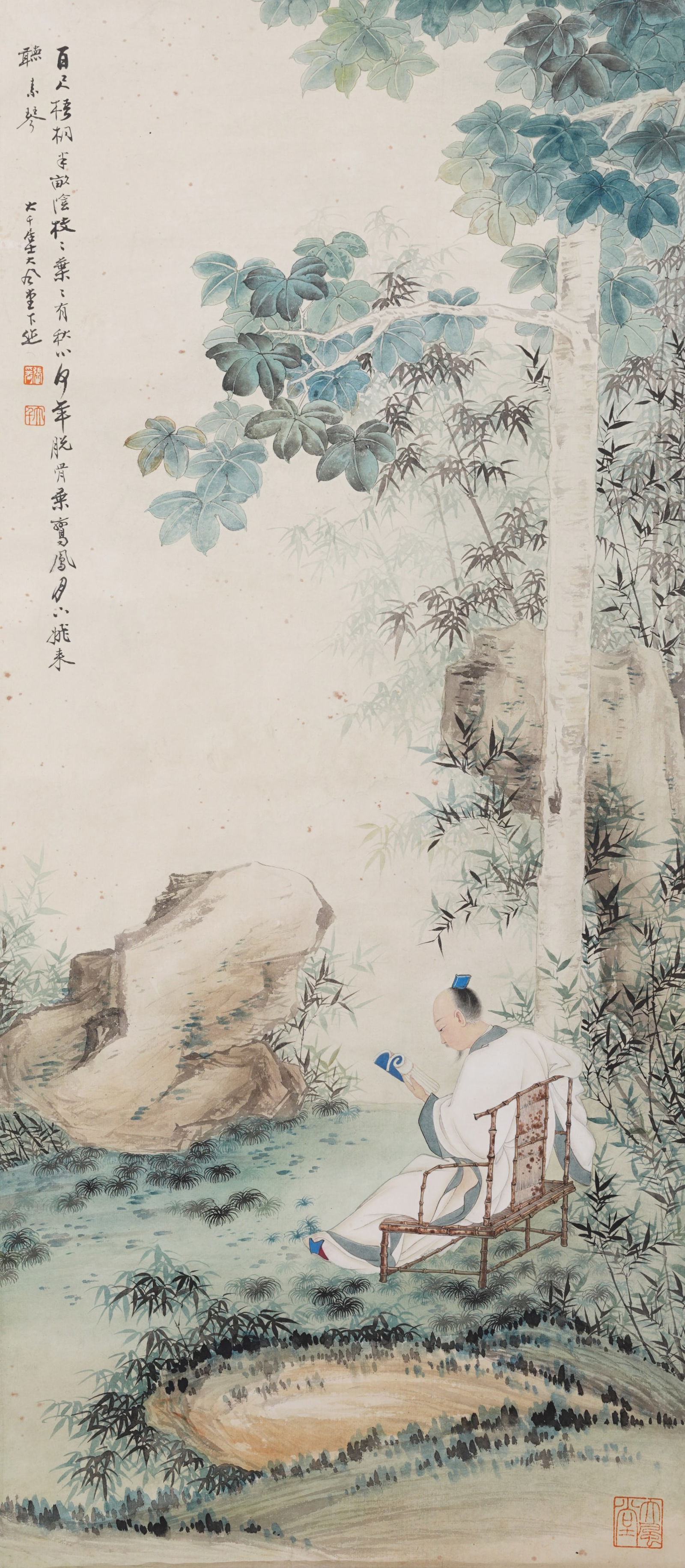 A FIGURE PAINTING ON PAPER BY ZHANG DAQIAN.張大千 (1 of 11)
