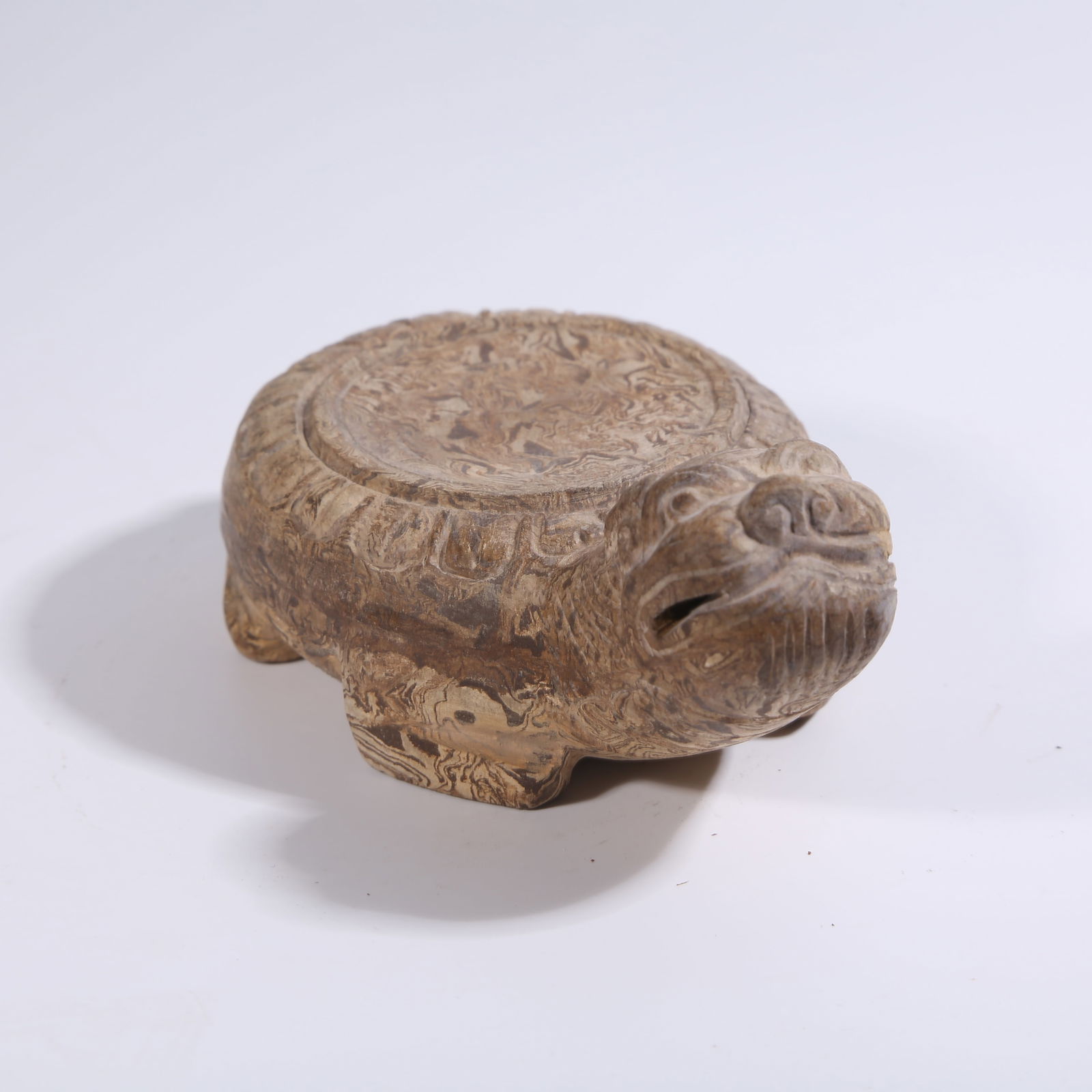 A CARVED-BODY TURTLE-SHAPED INKSTONE (1 of 8)