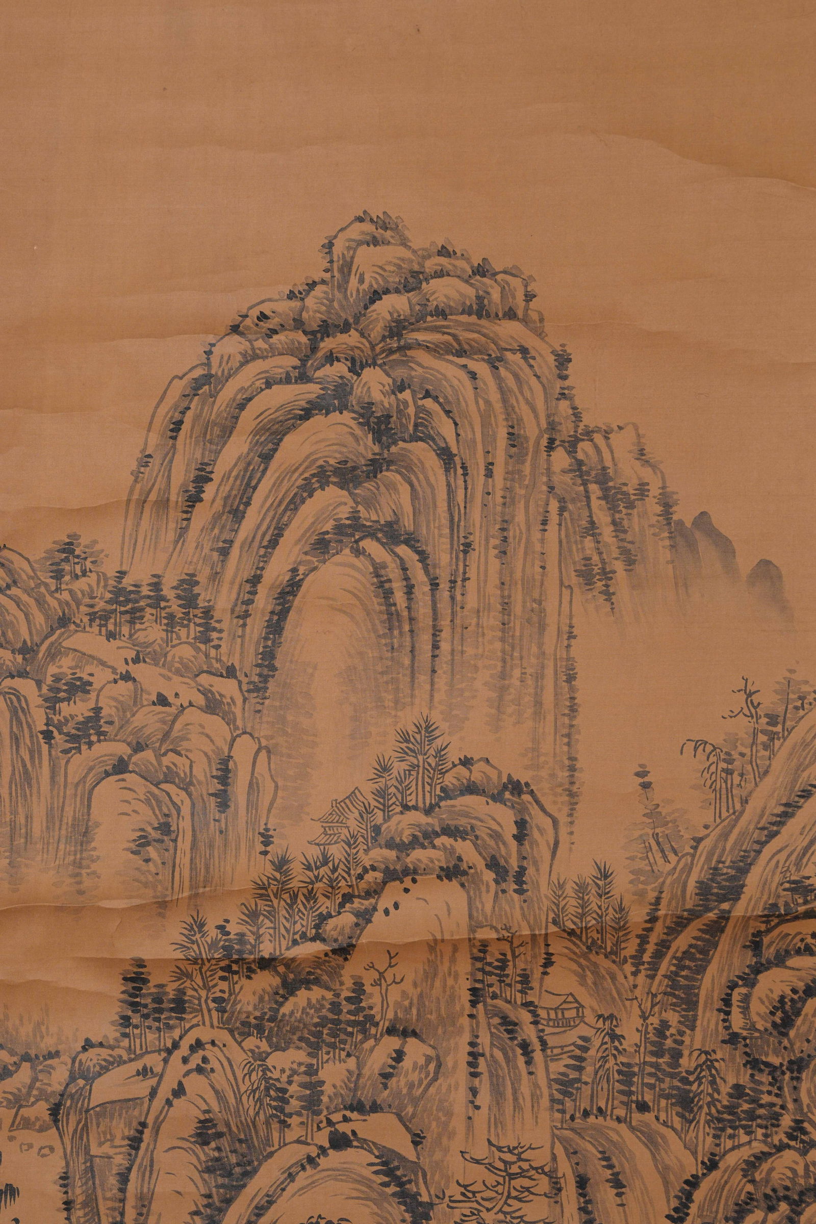 A LANDSCAPE PAINTING ON SILK BY WU HUI.吳徽 - 3