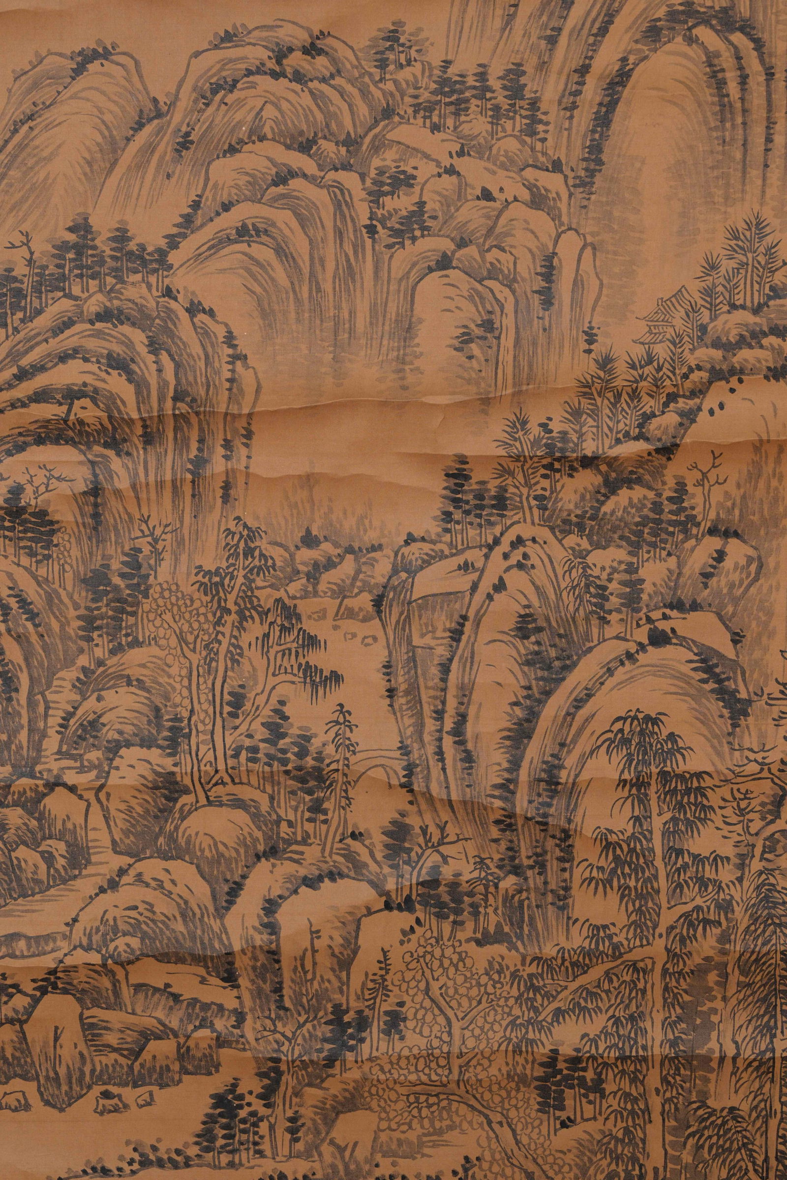 A LANDSCAPE PAINTING ON SILK BY WU HUI.吳徽 - 4
