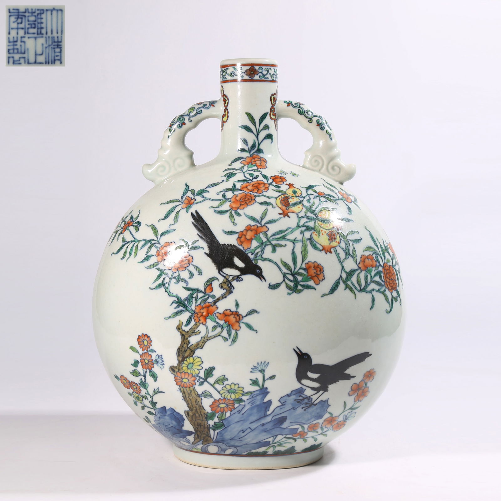 A DOUCAI "MAGPIES ON PLUM BLOSSOMS EMBRACING THE MOON" VASE (1 of 9)
