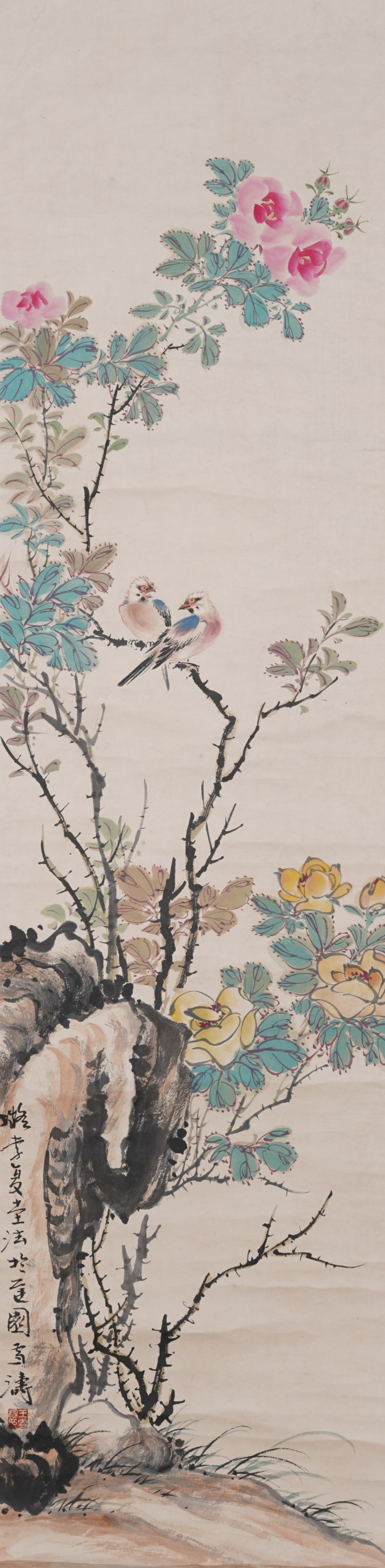 A FLOWER PAINTING ON PAPER BY WANG XUETAO.王雪濤 (1 of 11)