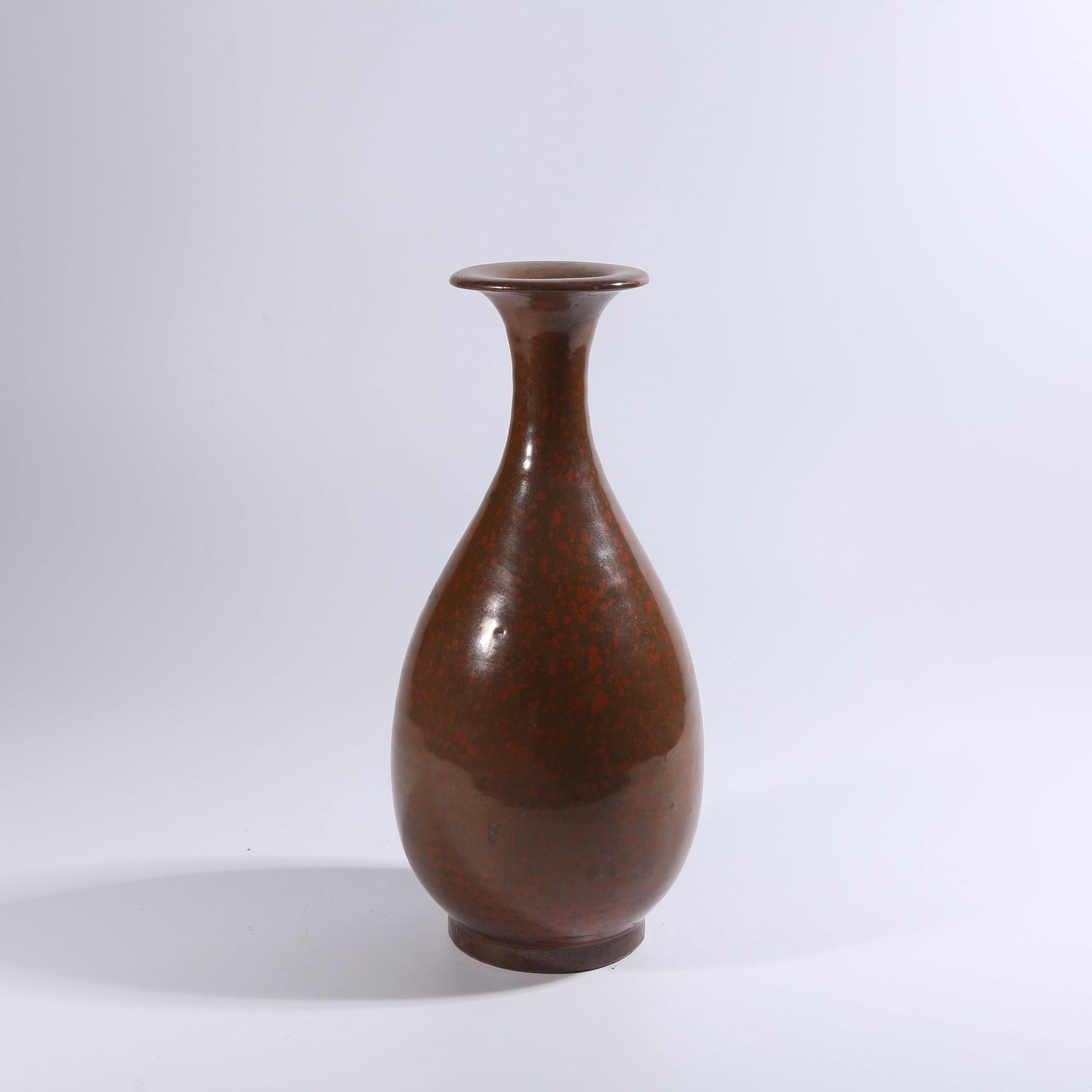A IRON-RUST RED GLAZED YUHUCHUN VASE (1 of 9)