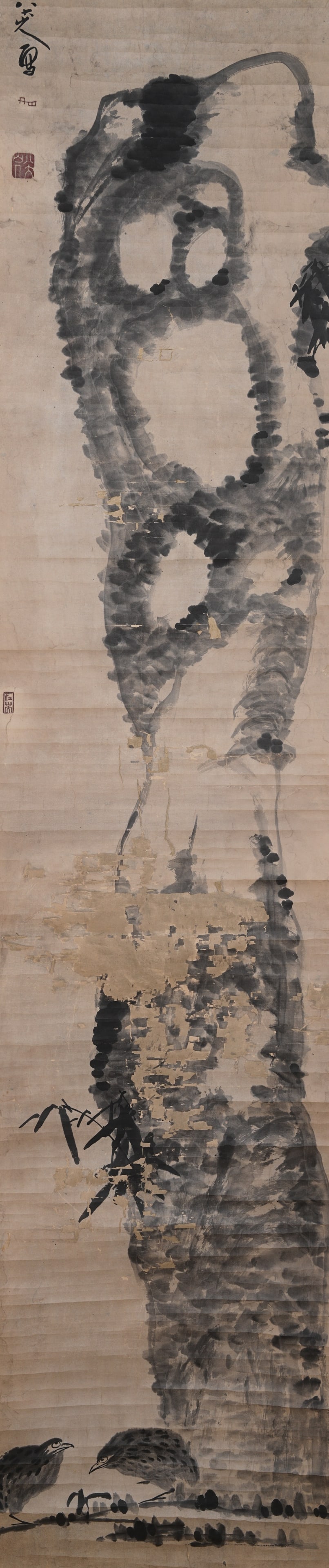 A BIRD PAINTING ON PAPER BY BADA SHANREN.八大山人 (1 of 9)