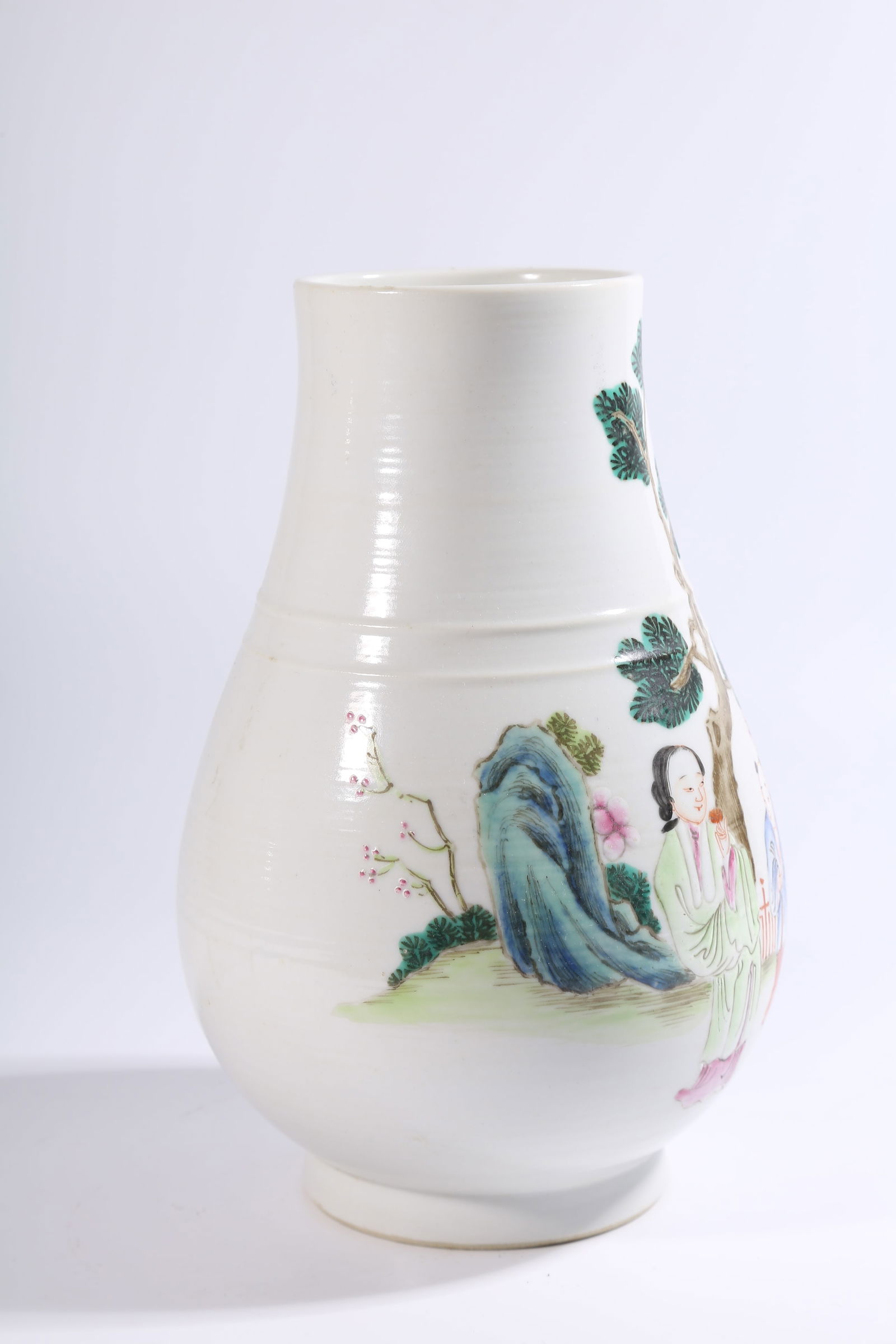 A WUCAI "TEACHING CHILDREN" PATTERN STRINGED-PATTERN JAR - 2