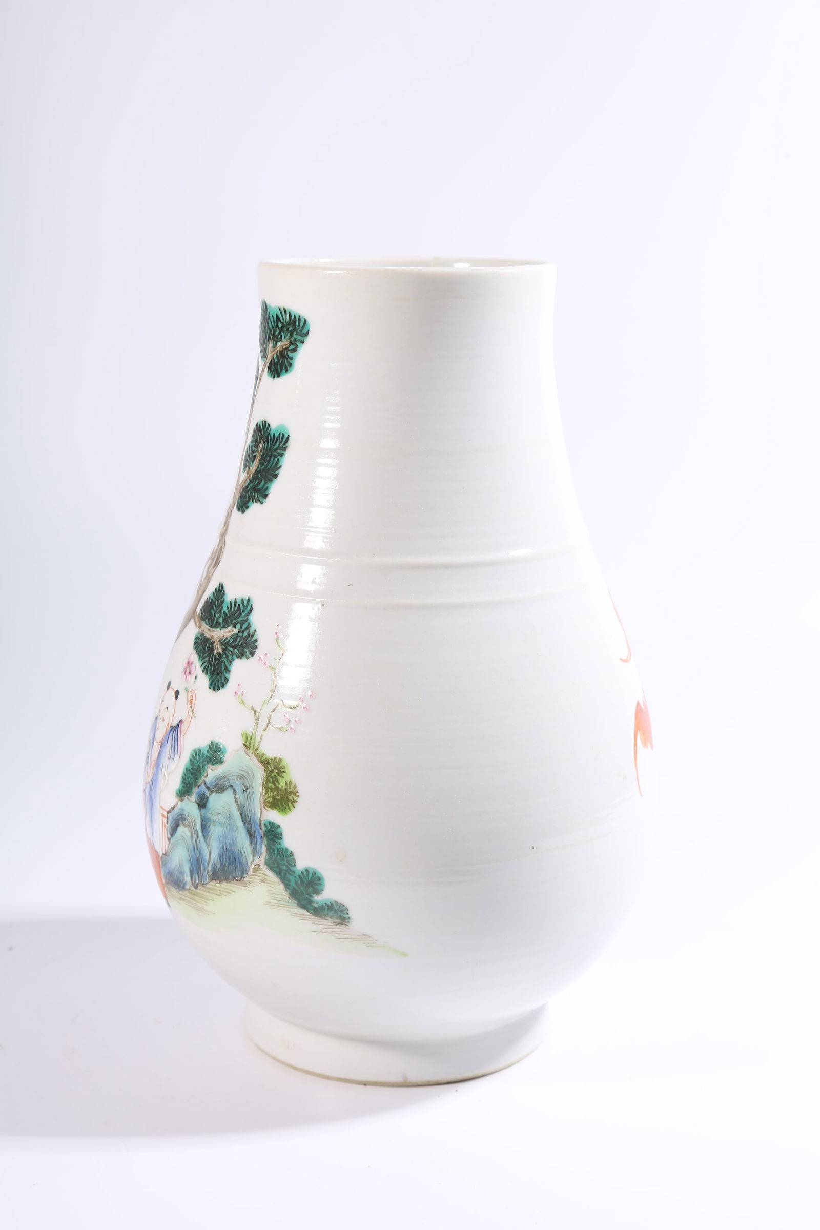 A WUCAI "TEACHING CHILDREN" PATTERN STRINGED-PATTERN JAR - 3