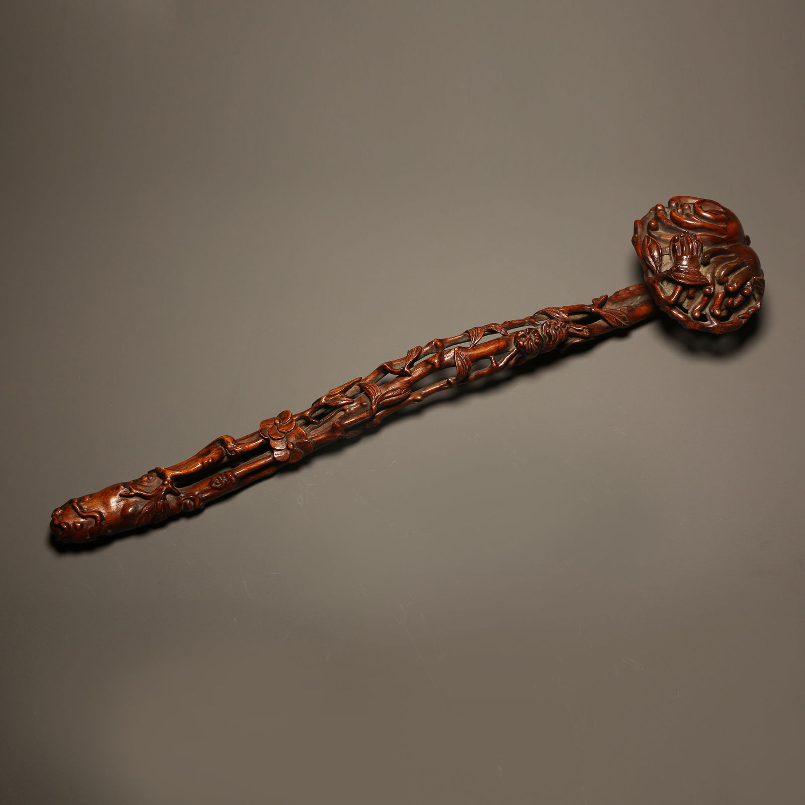 A HUANGHUALI RUYI SCEPTER WITH BUDDHA'S HAND DESIGN (1 of 9)