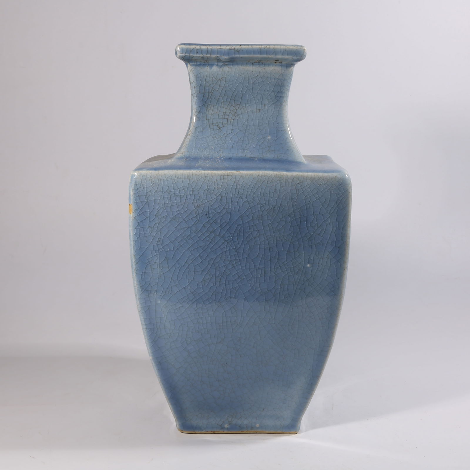 A SKY-BLUE GLAZE SQUARE ZUN (1 of 8)
