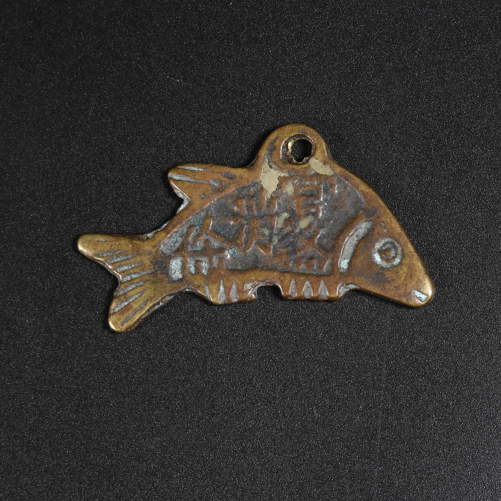 A BRONZE FISH PENDANT (1 of 7)