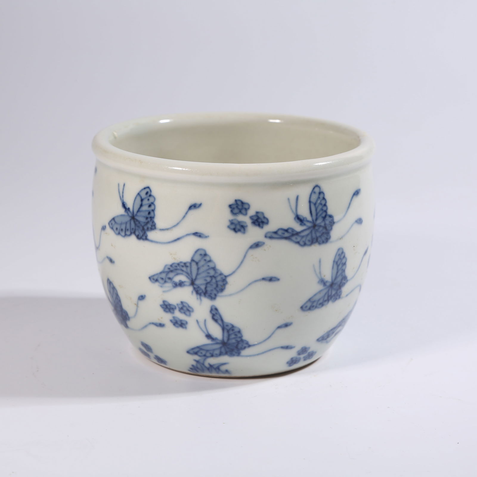 A BLUE-AND-WHITE HUNDRED-BUTTERFLIES JAR: Blue-and-White Hundred-Butterflies Jar