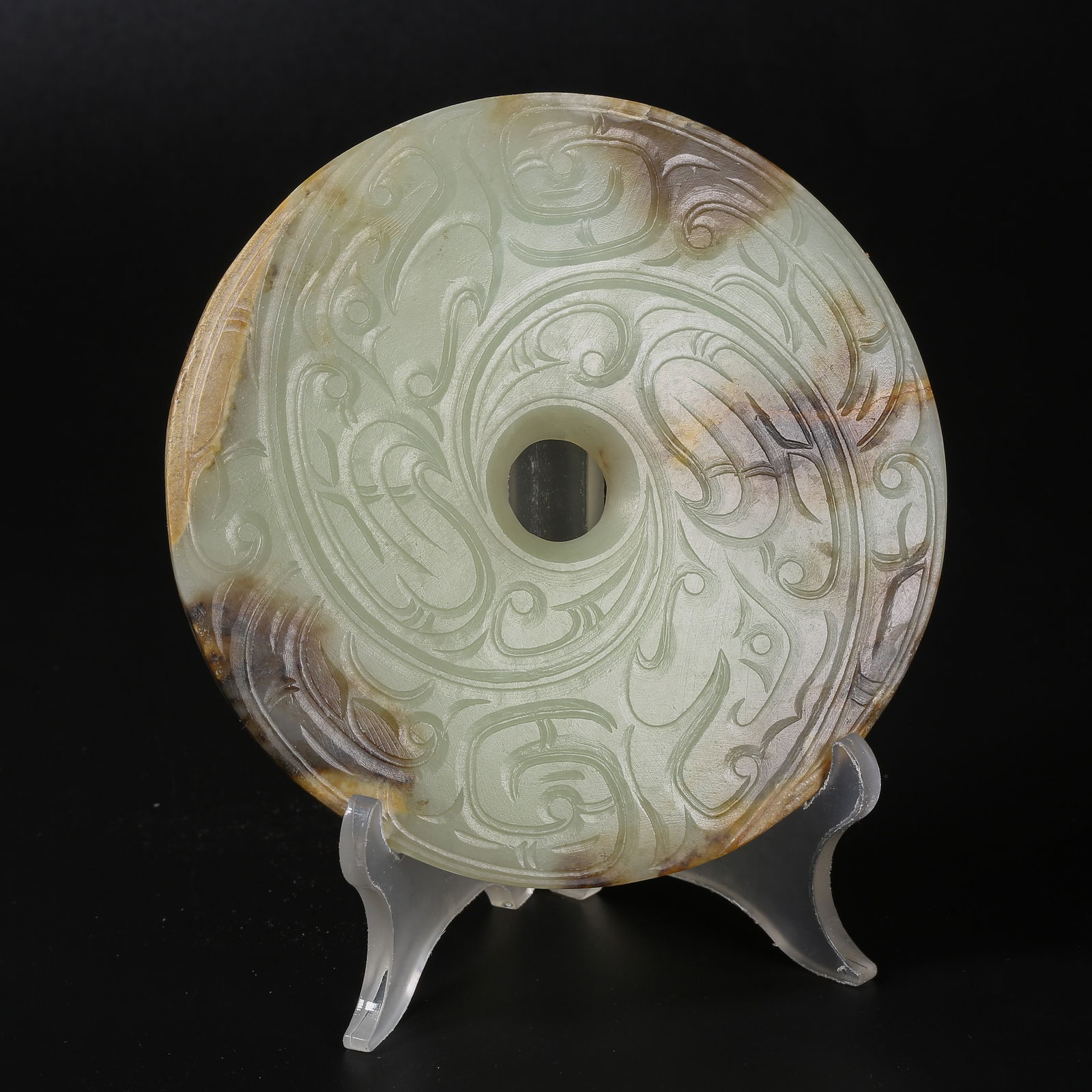 A MIDDLE-PERIOD JADE BI DISC (1 of 10)