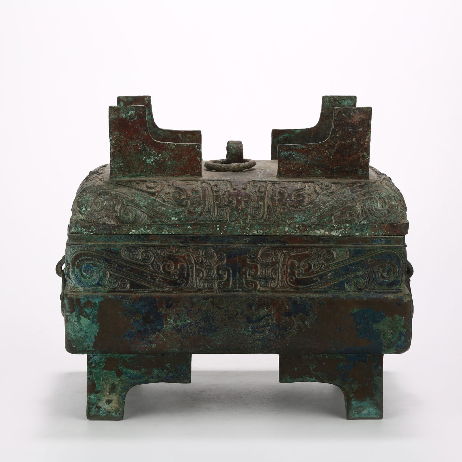 A BRONZE VESSEL WITH BEAST FACE DESIGN (1 of 10)