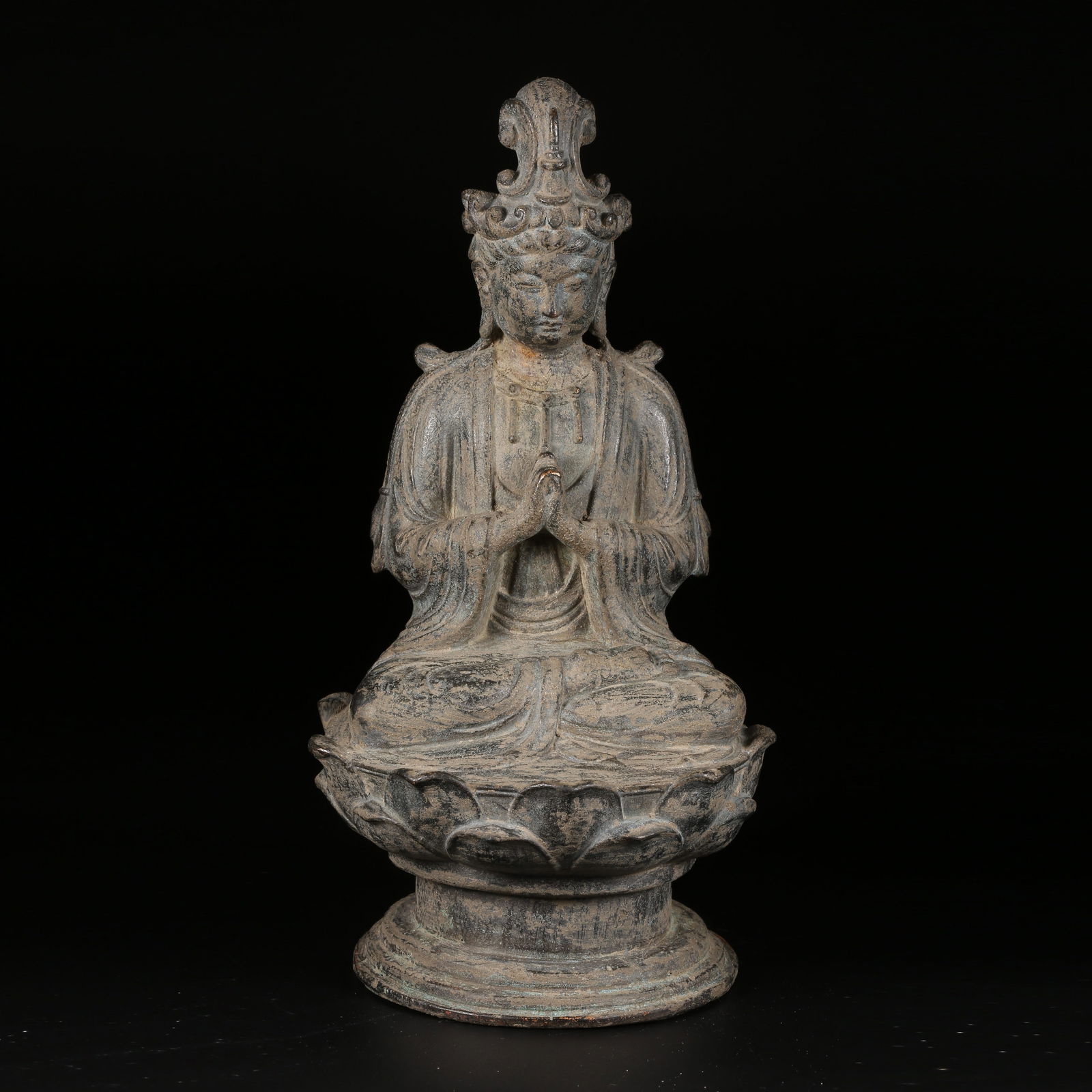 A BRONZE VAIROCANA (DAINICHI NYORAI) FIGURE (1 of 9)