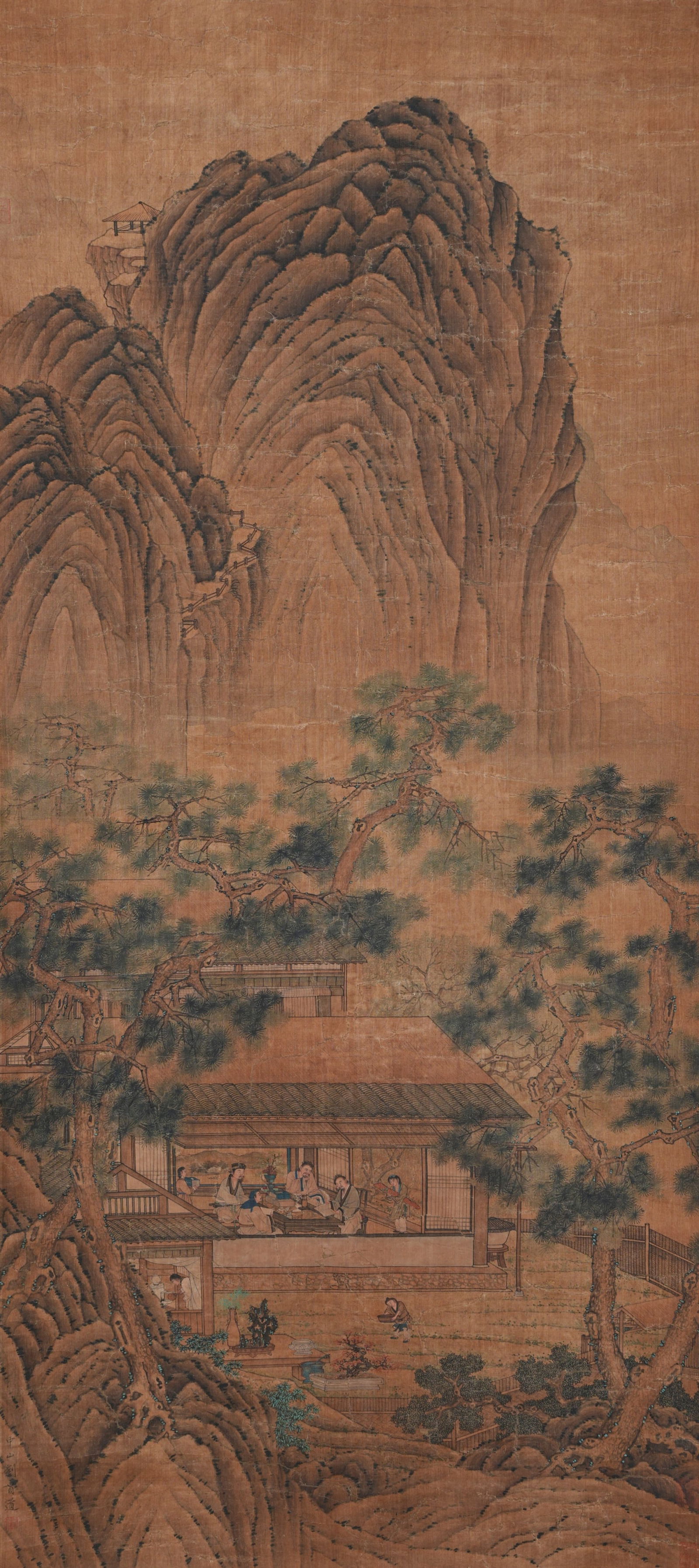 A LANDSCAPE PAINTING ON SILK BY LIU GUANDAO.劉貫道 (1 of 10)