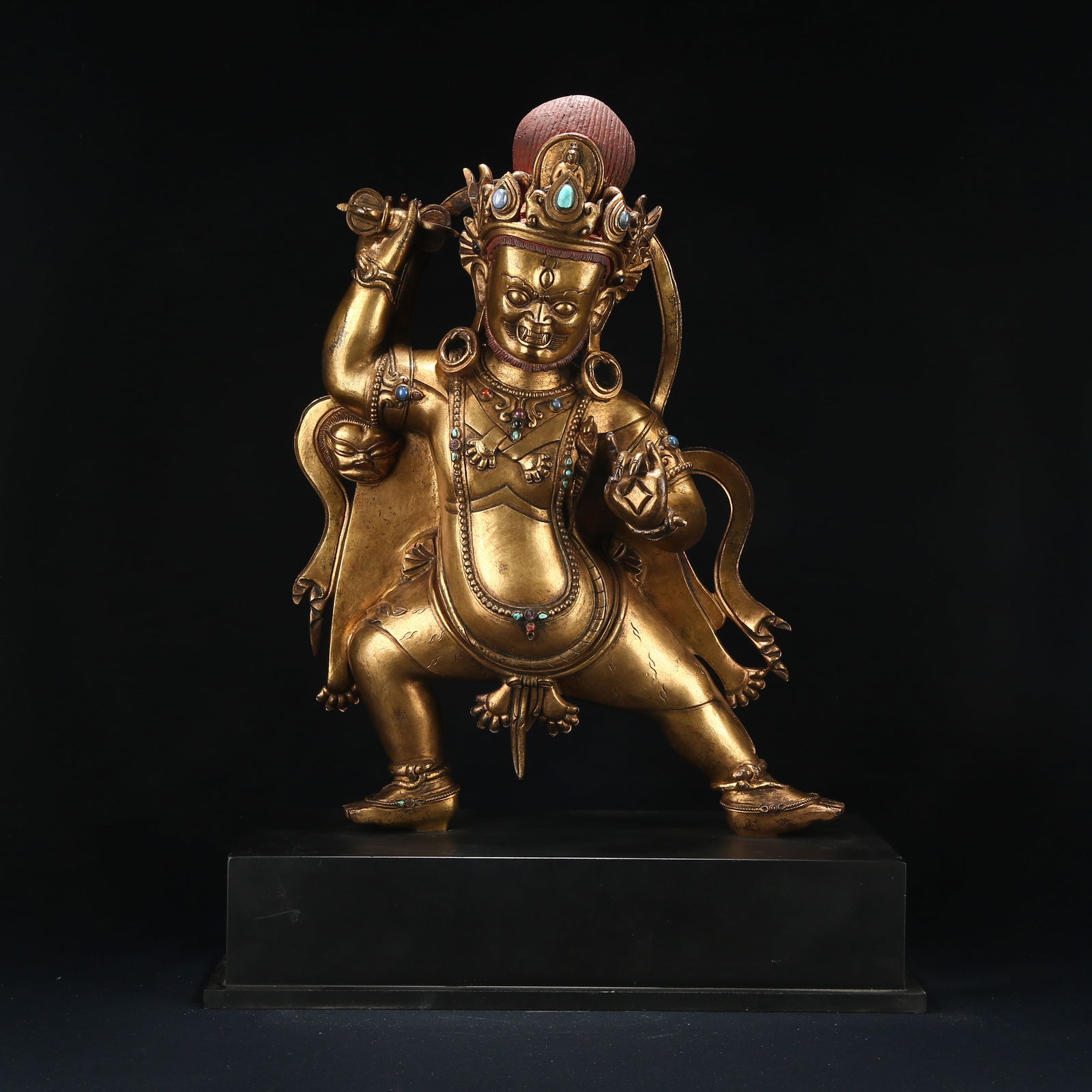 A GILT BRONZE STATUE OF VAJRAPANI BODHISATTVA (1 of 8)