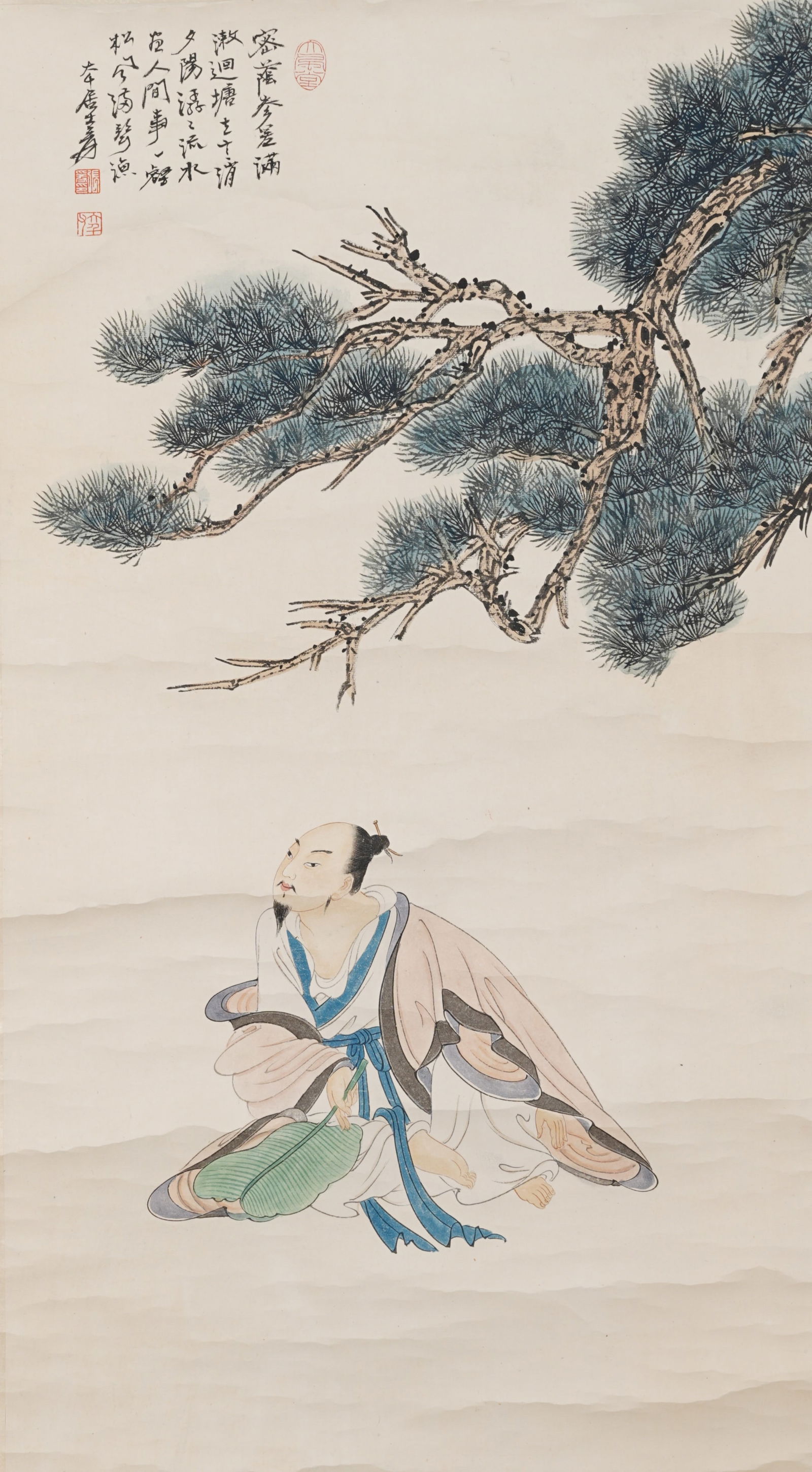 A FIGURE PAINTING ON PAPER BY ZHANG DAQIAN.張大千 (1 of 8)