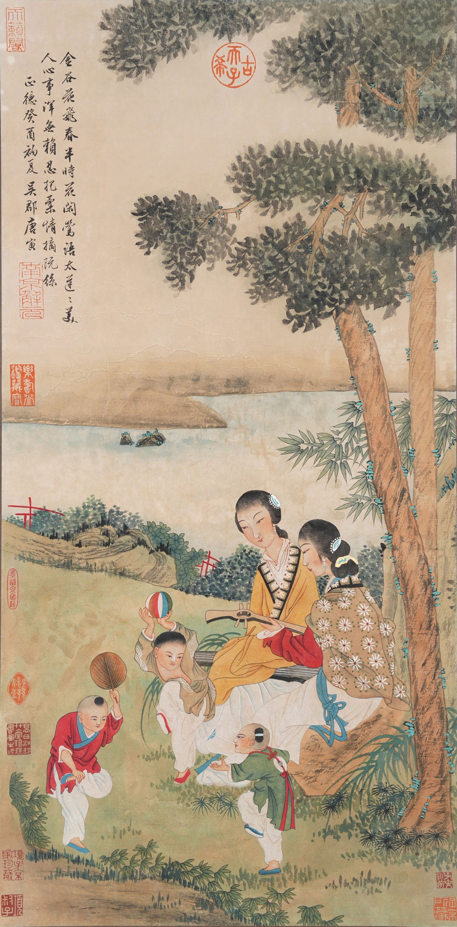 A FIGURE STORY PAINTING ON PAPER BY TANG YIN.唐寅 (1 of 9)