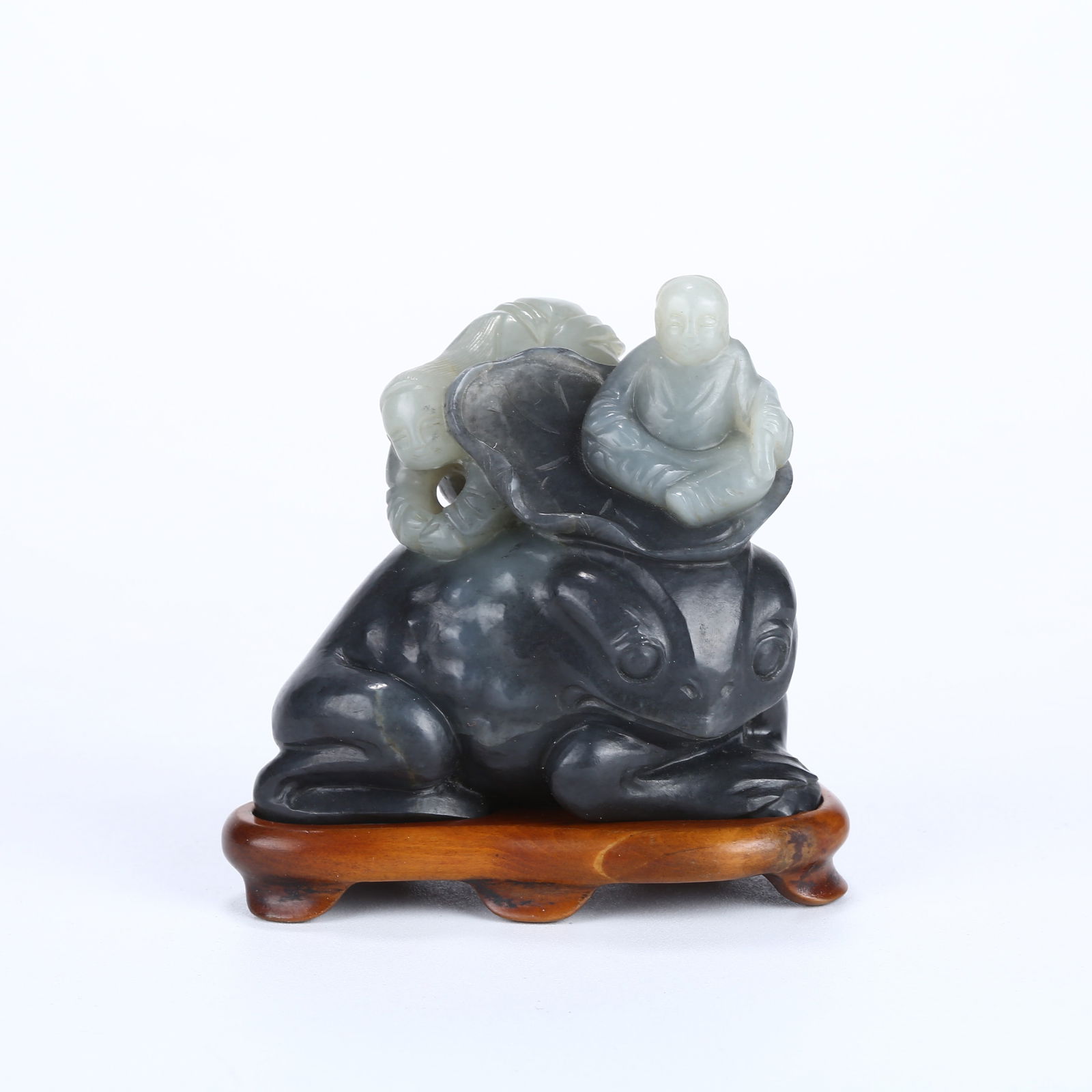A HETIAN JADE FIGURINE OF THE HEHE TWINS (SYMBOLS OF HARMONY) (1 of 9)