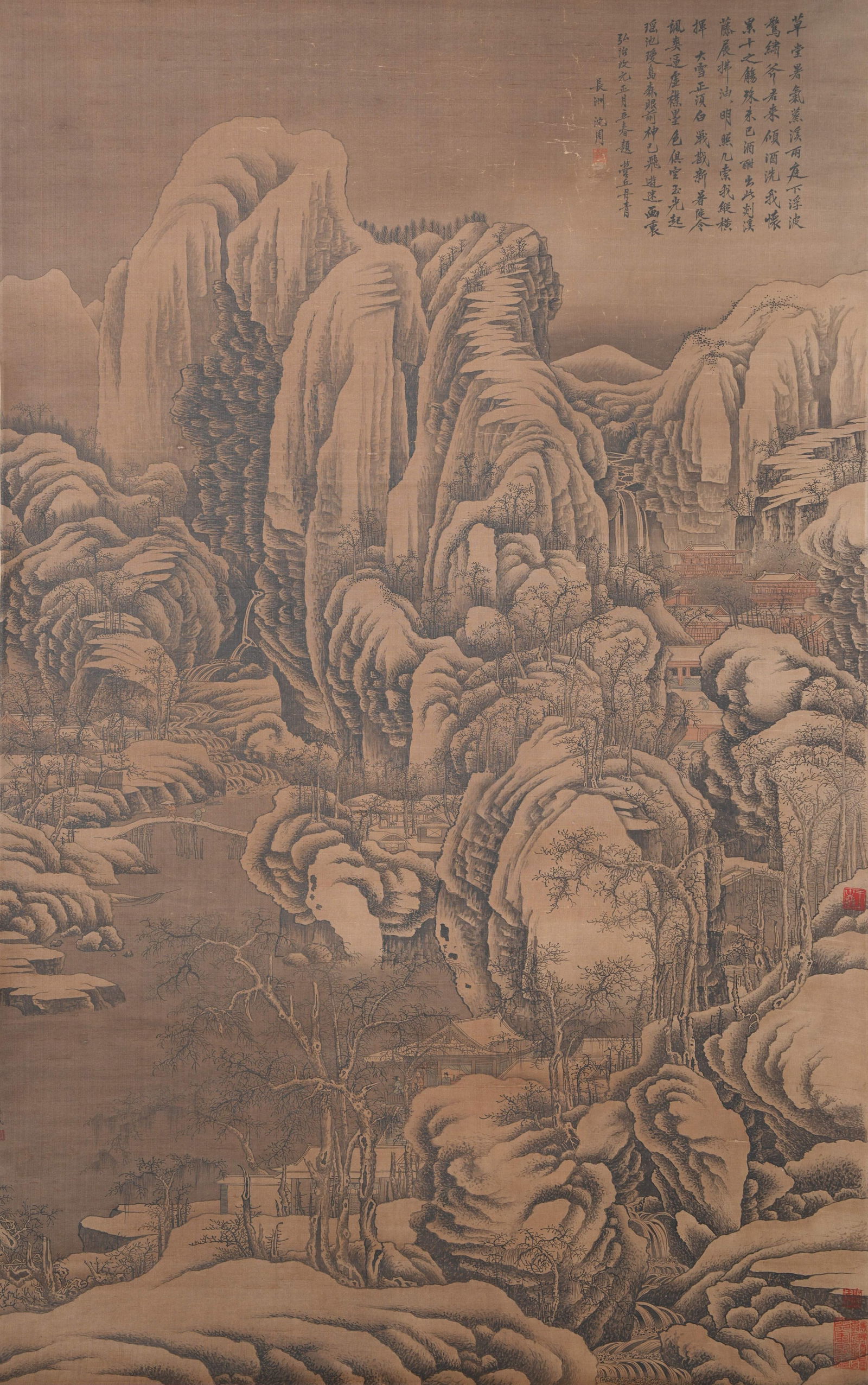 A LANDSCAPE PAINTING ON SILK BY LI CHENG.李成 (1 of 12)