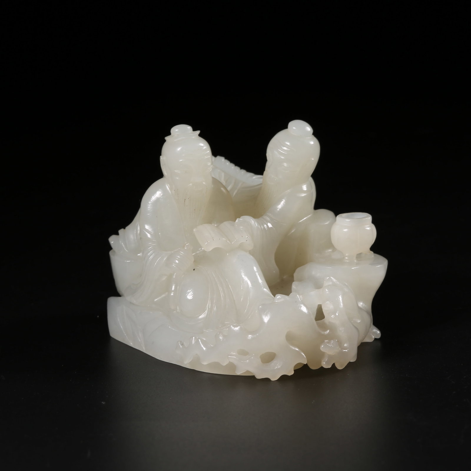 A HETIAN WHITE JADE "SENIOR OFFICIAL" DESK ORNAMENT (1 of 8)