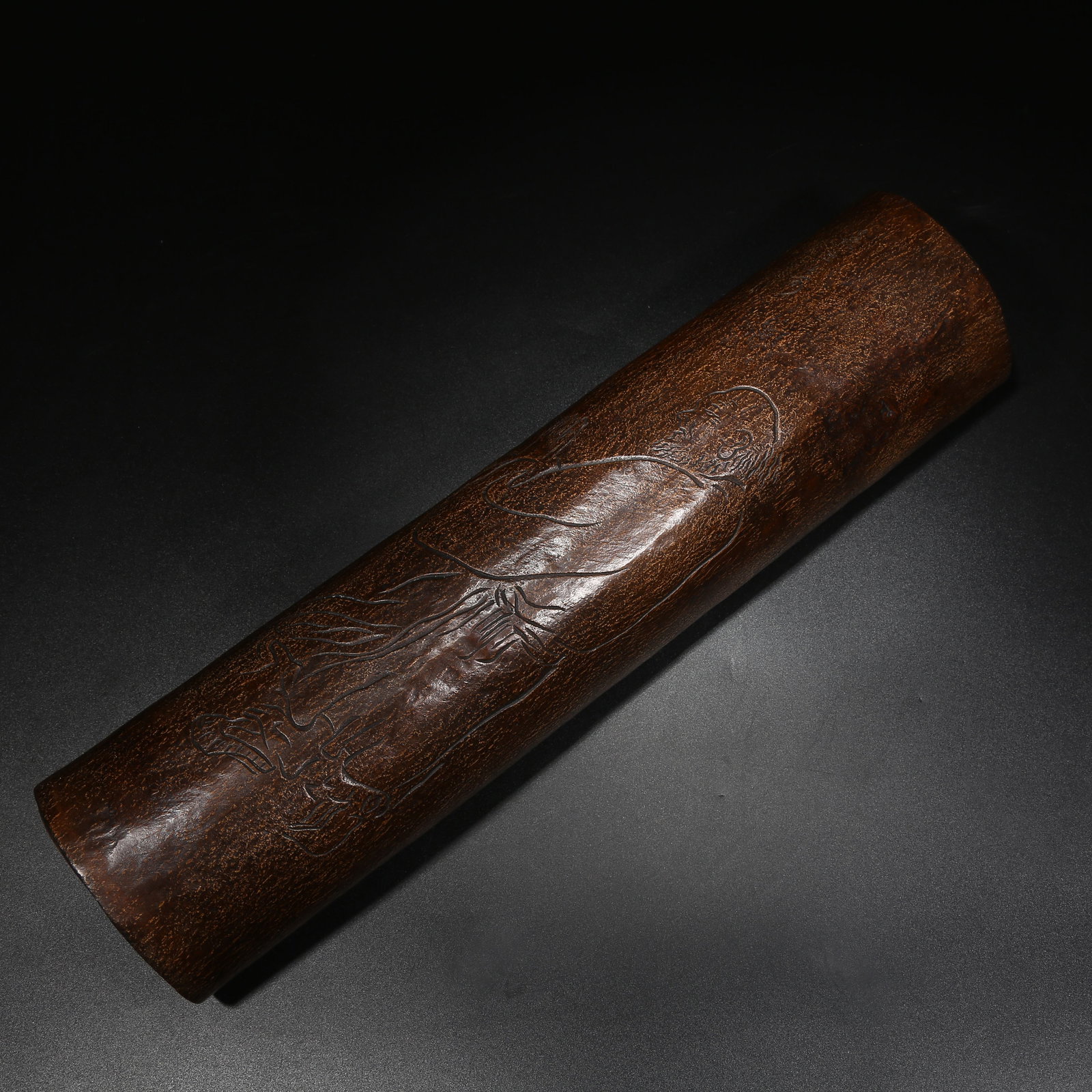 A CINNAMONWOOD ARMREST WITH ARHAT DESIGN (1 of 10)