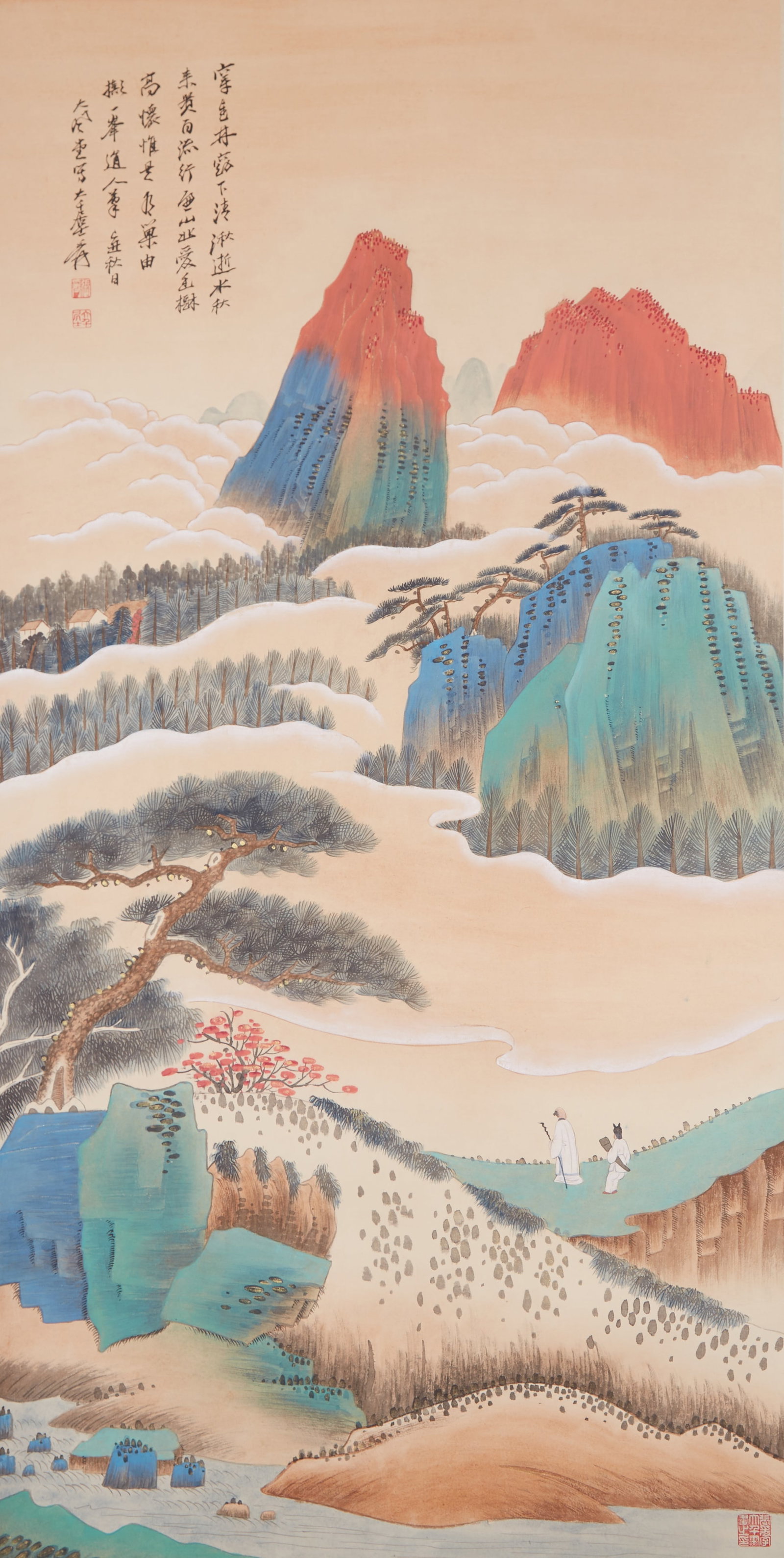 A LANDSCAPE PAINTING ON PAPER BY ZHANG DAQIAN.張大千 (1 of 10)