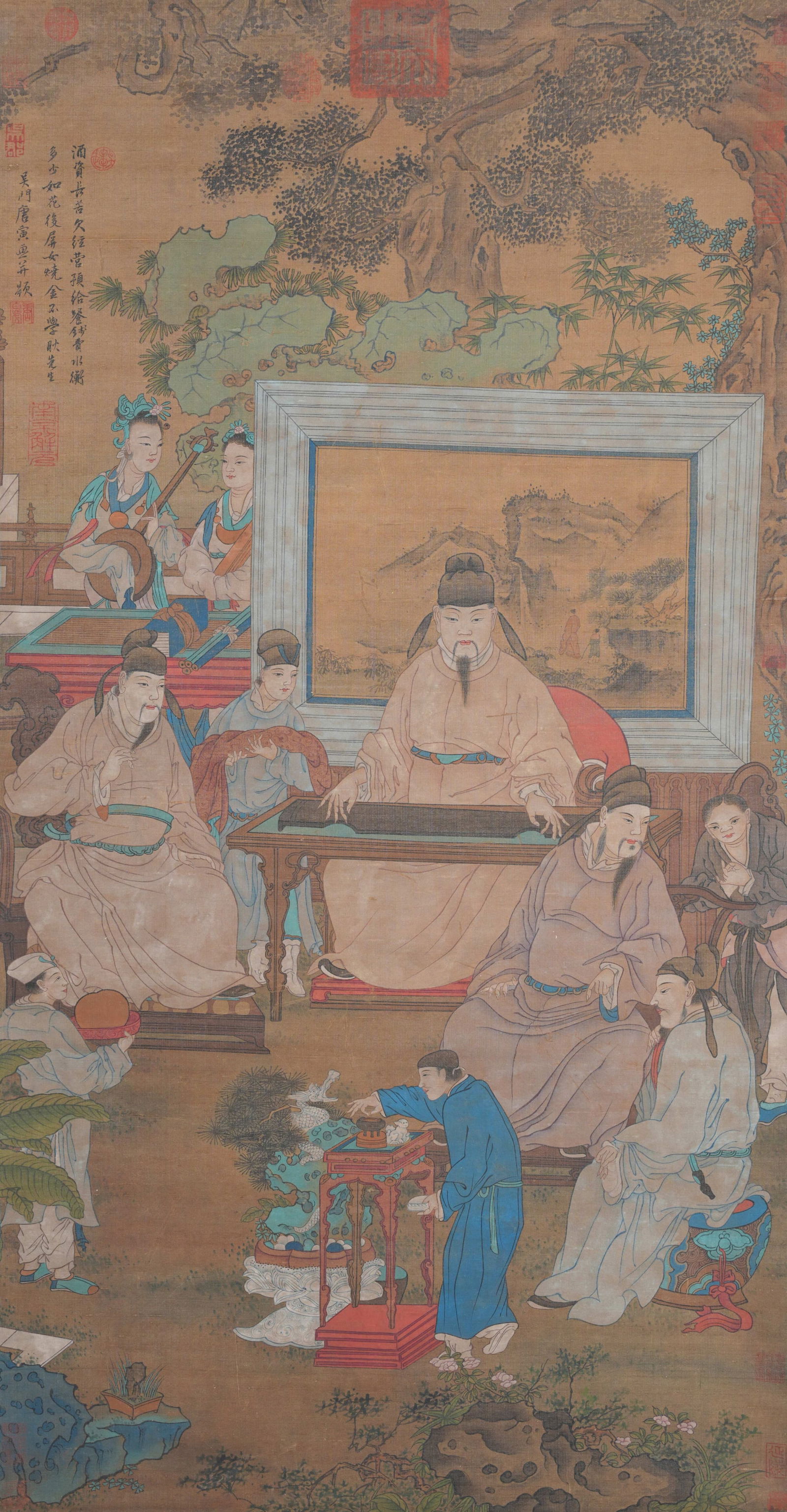A FIGURE PAINTING ON SILK BY TANG BOHU.唐伯虎 (1 of 10)