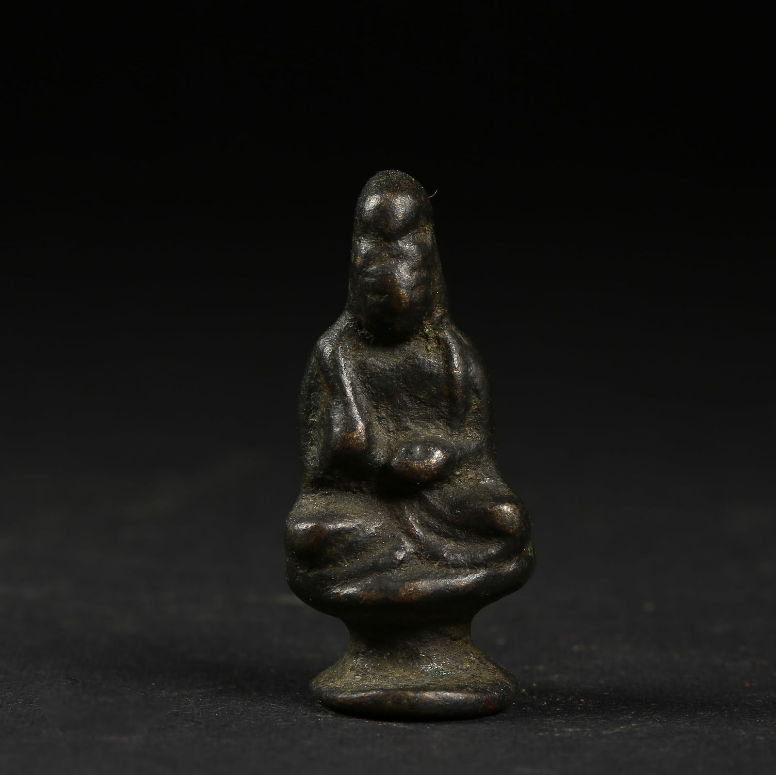 A BRONZE SMALL BUDDHA (1 of 9)