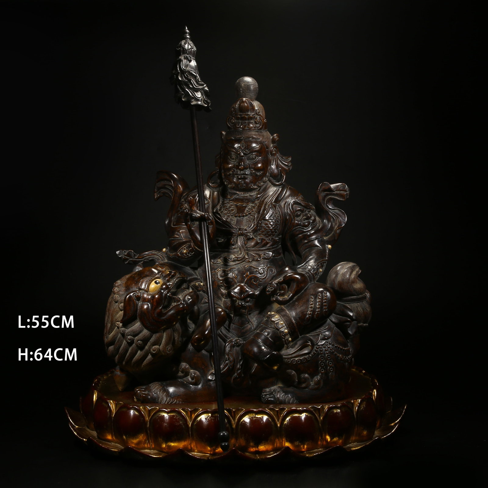 A AGARWOOD WEALTH GOD HEAVENLY KING STATUE (1 of 9)